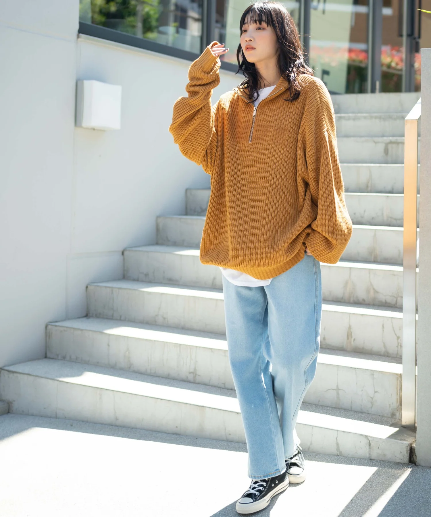 ルーズフィットハーフZIPプルオーバー - Image 21