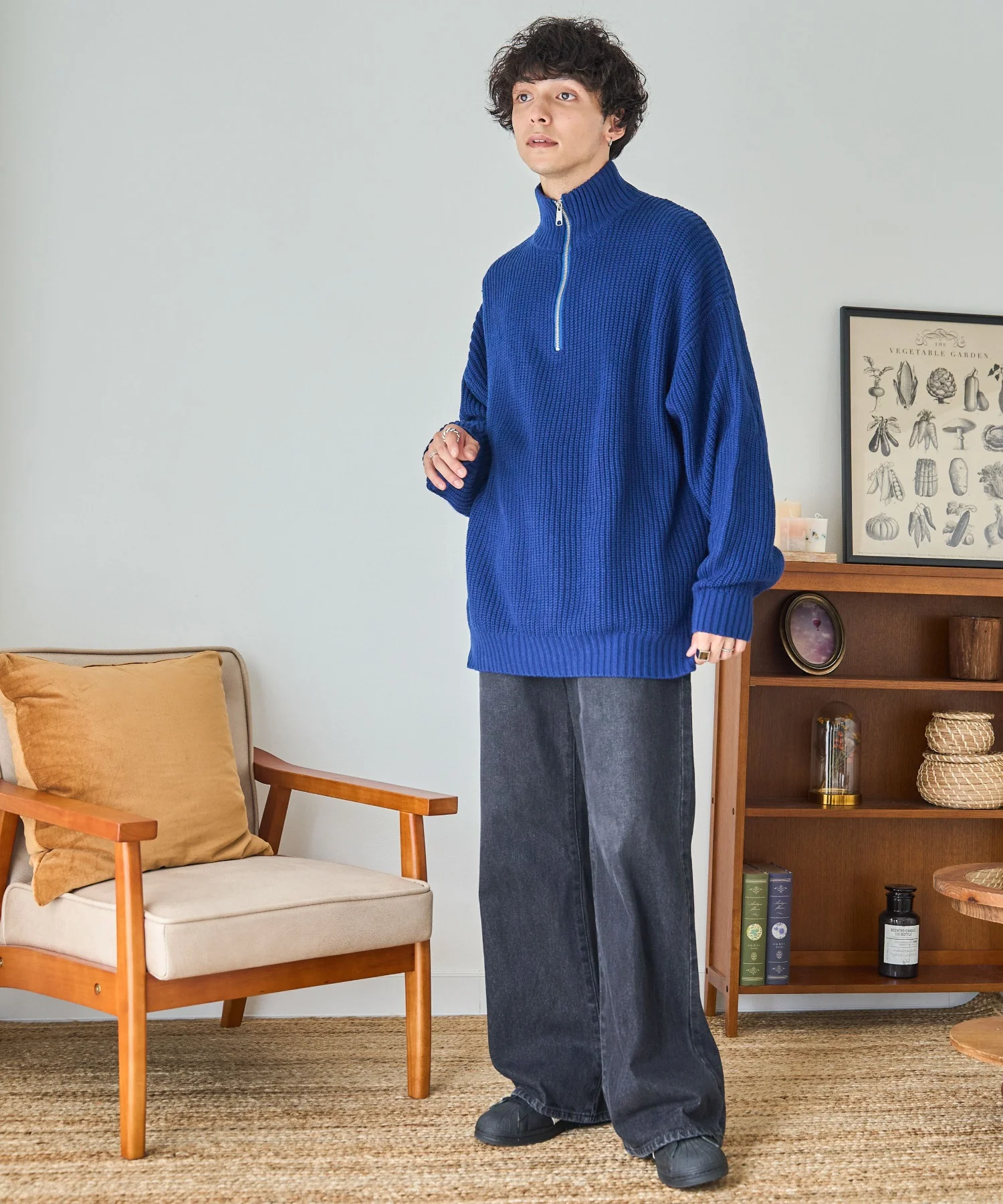 ルーズフィットハーフZIPプルオーバー - Image 23