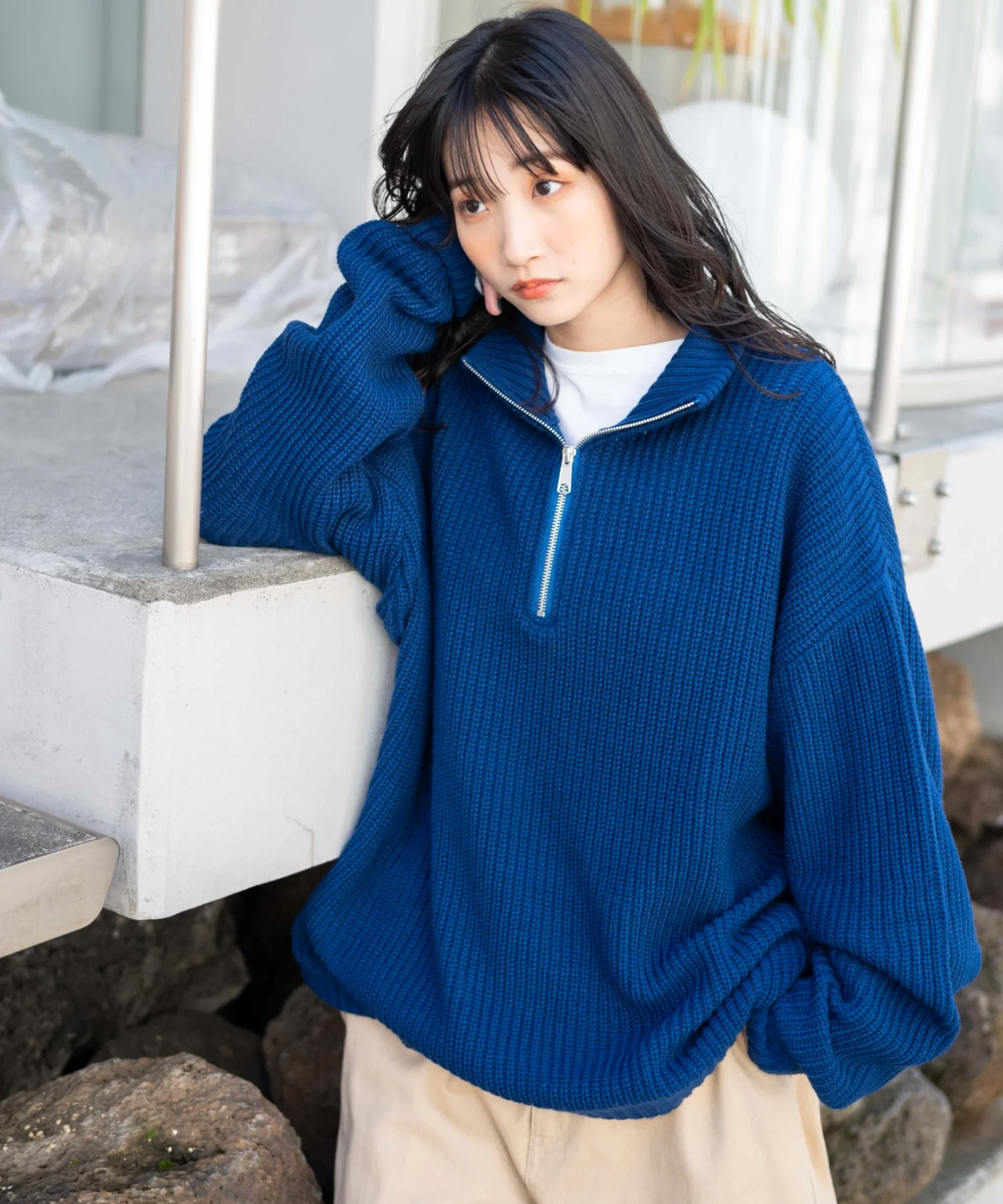 ルーズフィットハーフZIPプルオーバー - Image 25