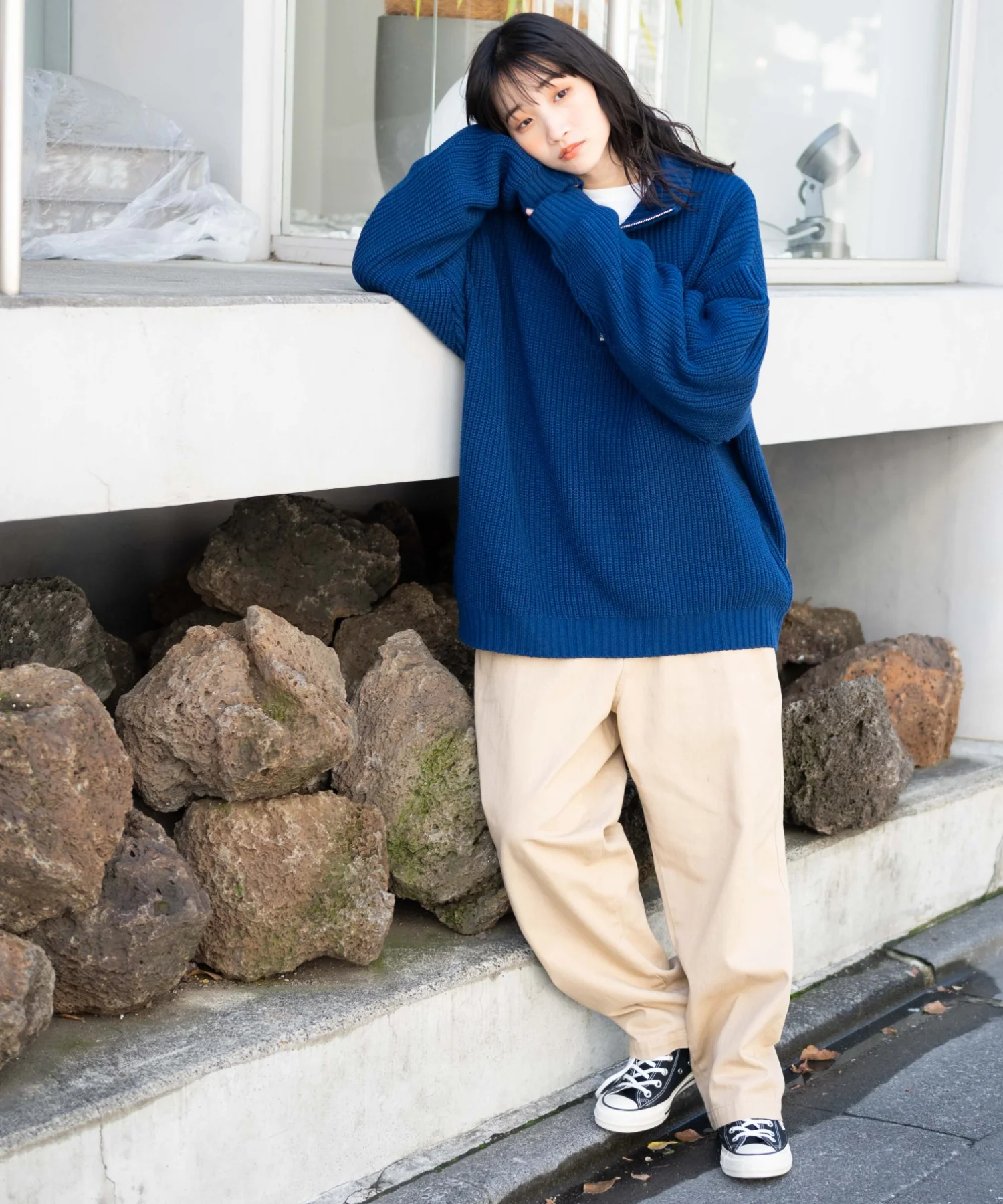 ルーズフィットハーフZIPプルオーバー - Image 26