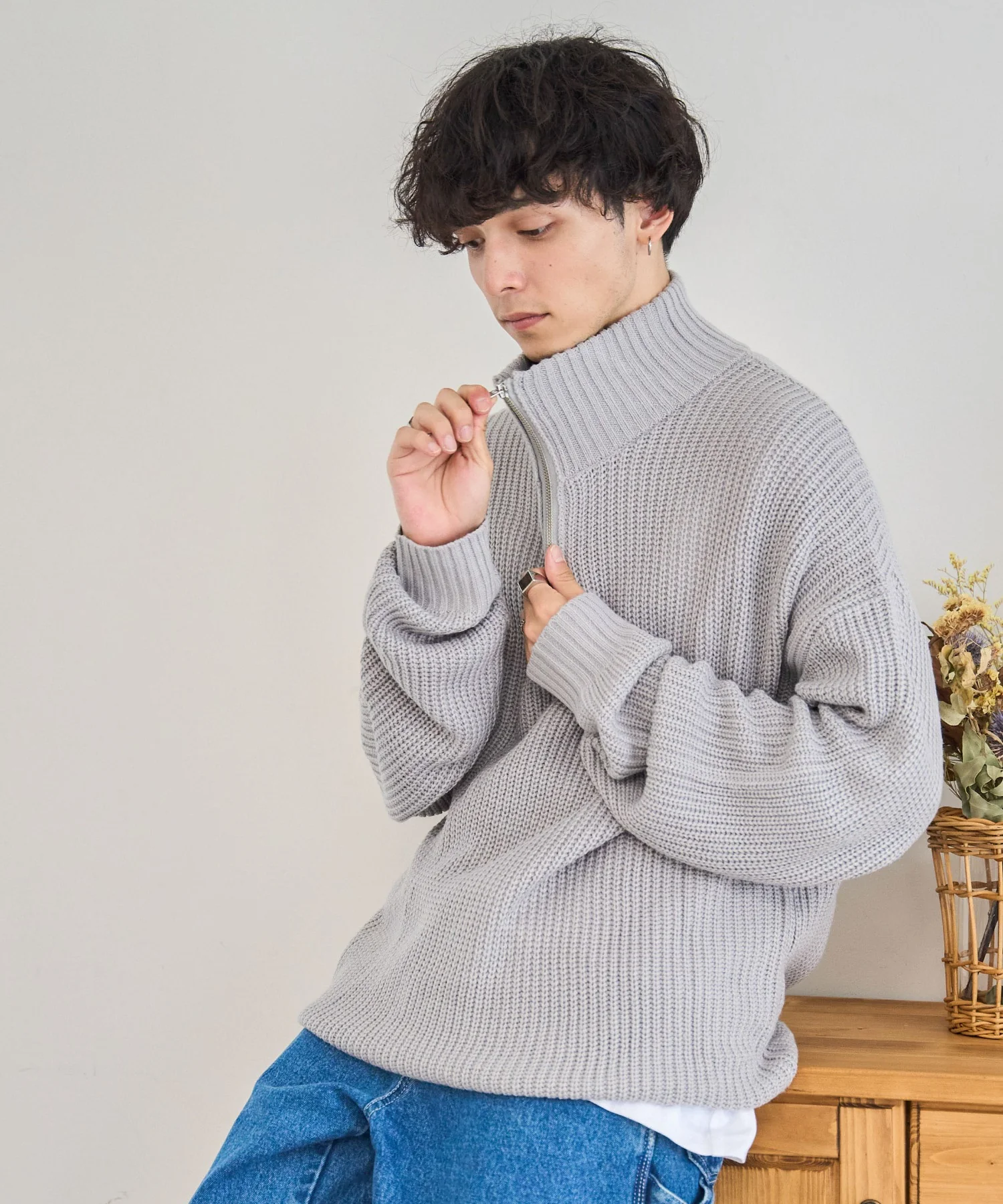 ルーズフィットハーフZIPプルオーバー - Image 27