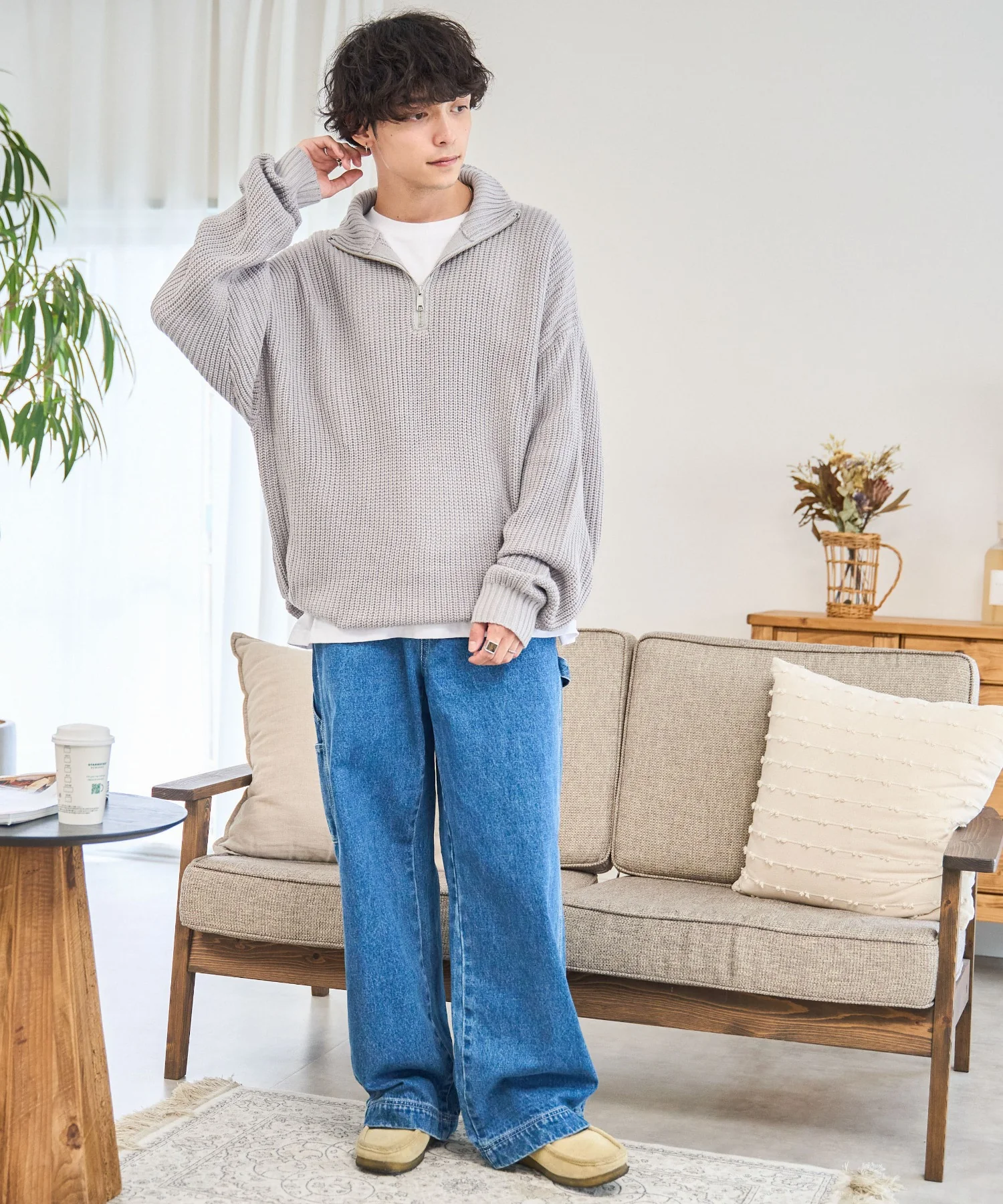 ルーズフィットハーフZIPプルオーバー - Image 28