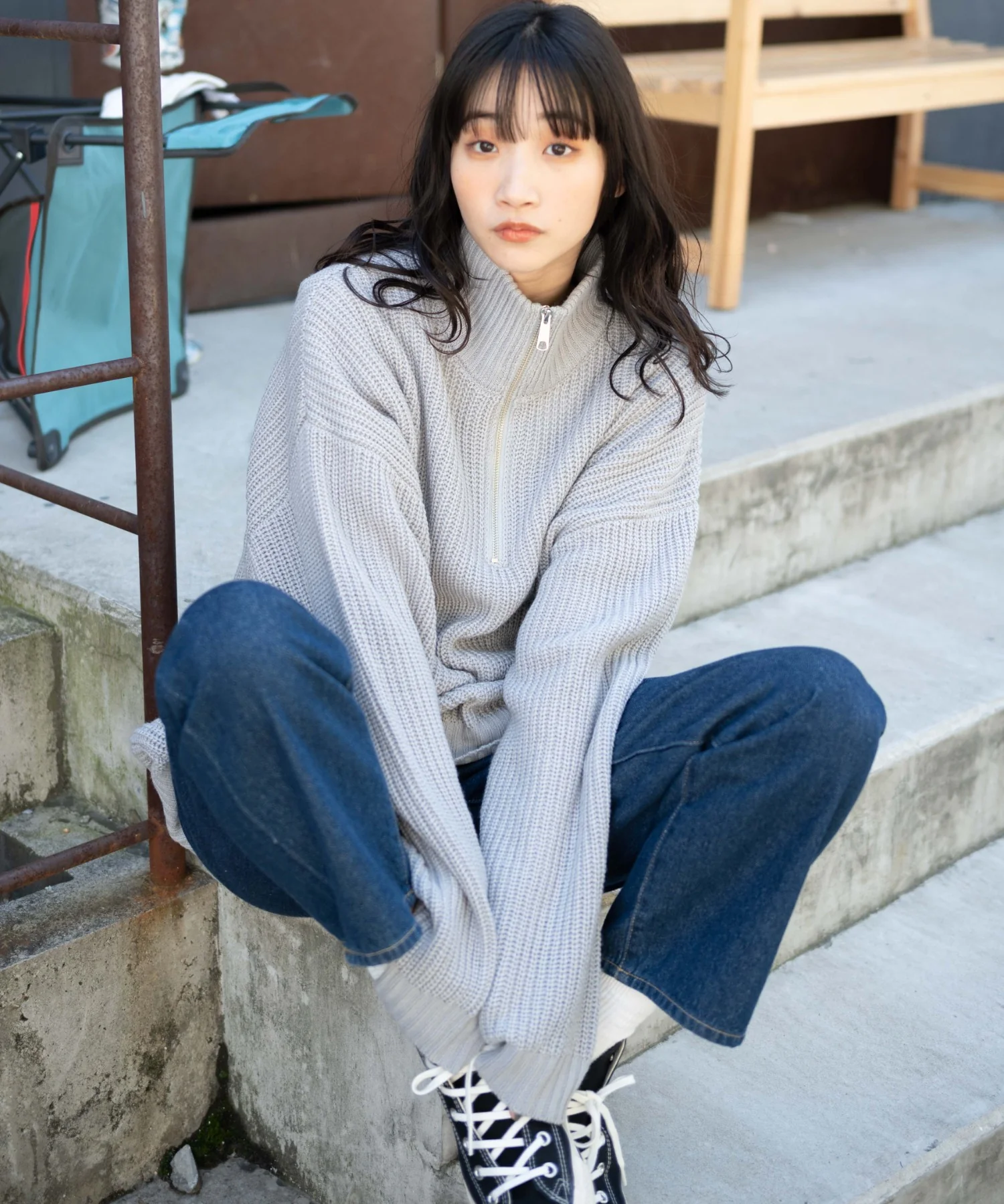 ルーズフィットハーフZIPプルオーバー - Image 30