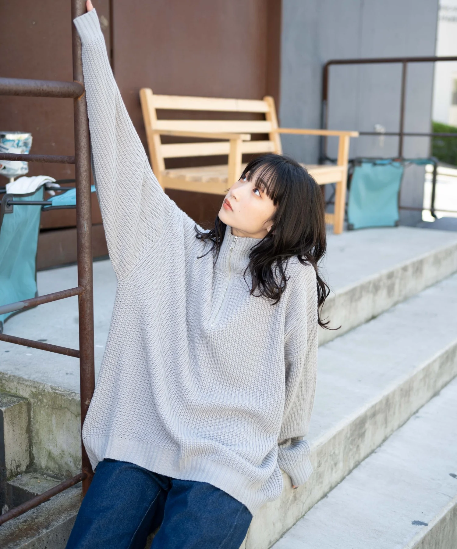 ルーズフィットハーフZIPプルオーバー - Image 31