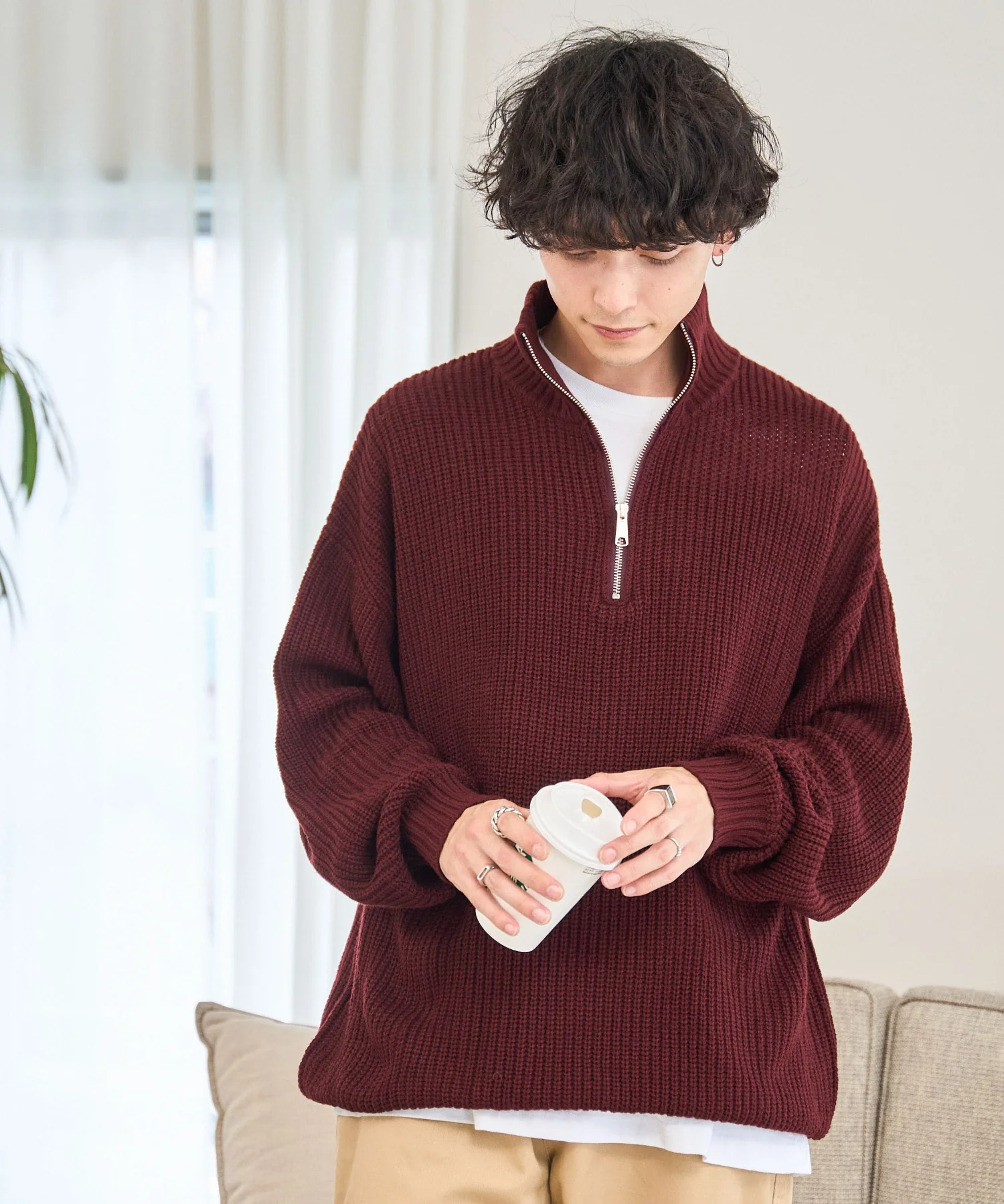ルーズフィットハーフZIPプルオーバー - Image 33
