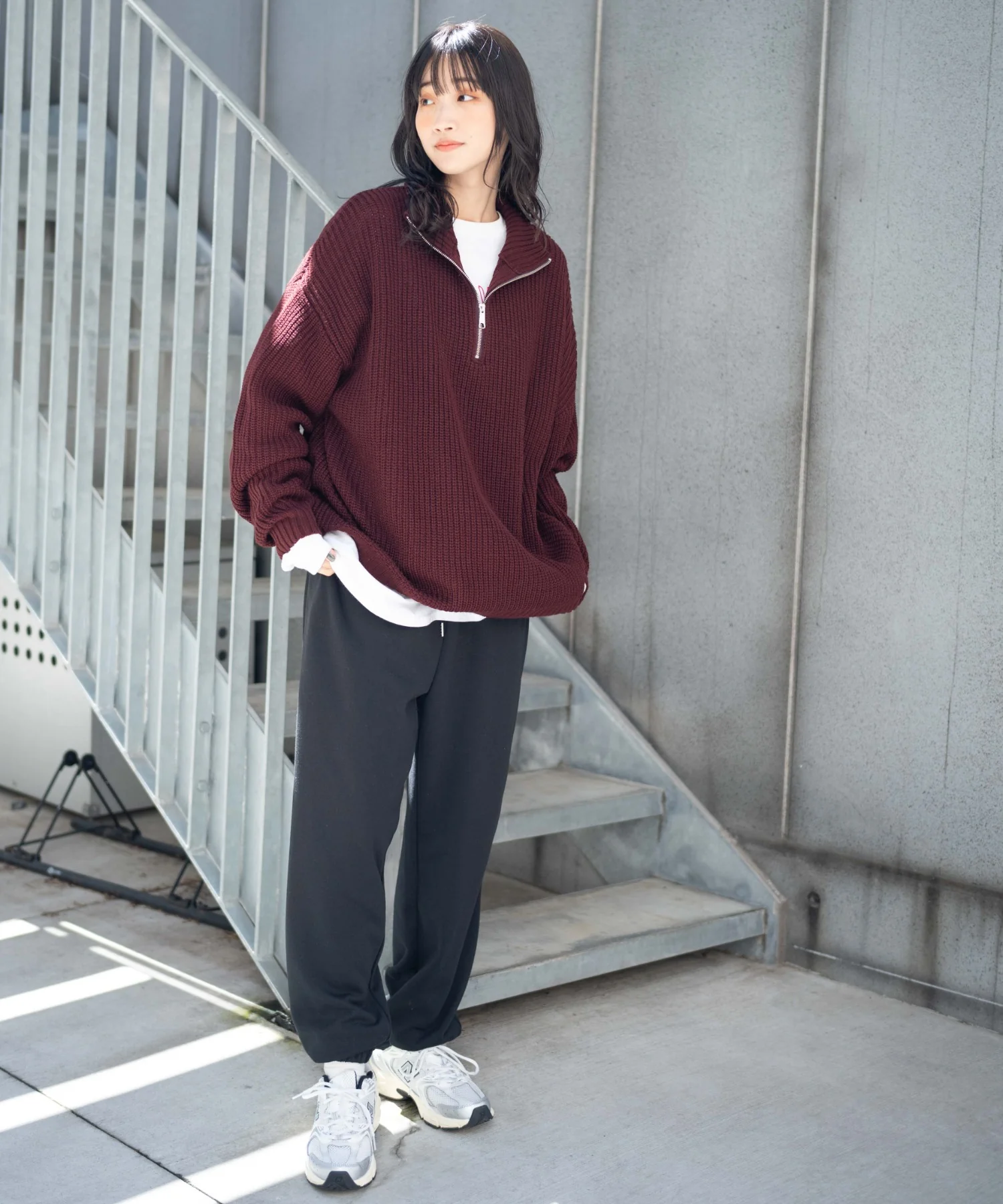 ルーズフィットハーフZIPプルオーバー - Image 36