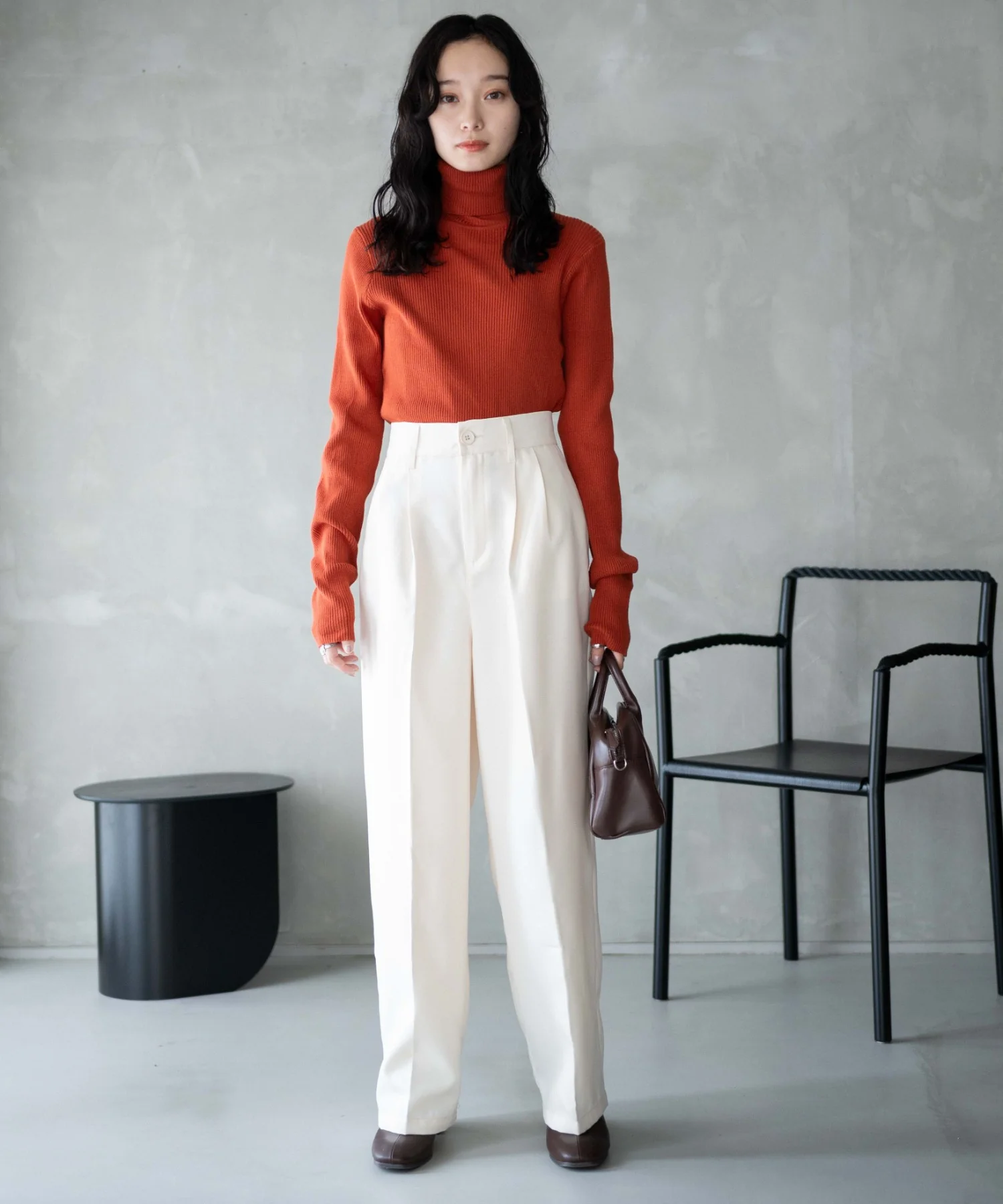 ハイウエストセンタープレスワイドパンツ - Image 16