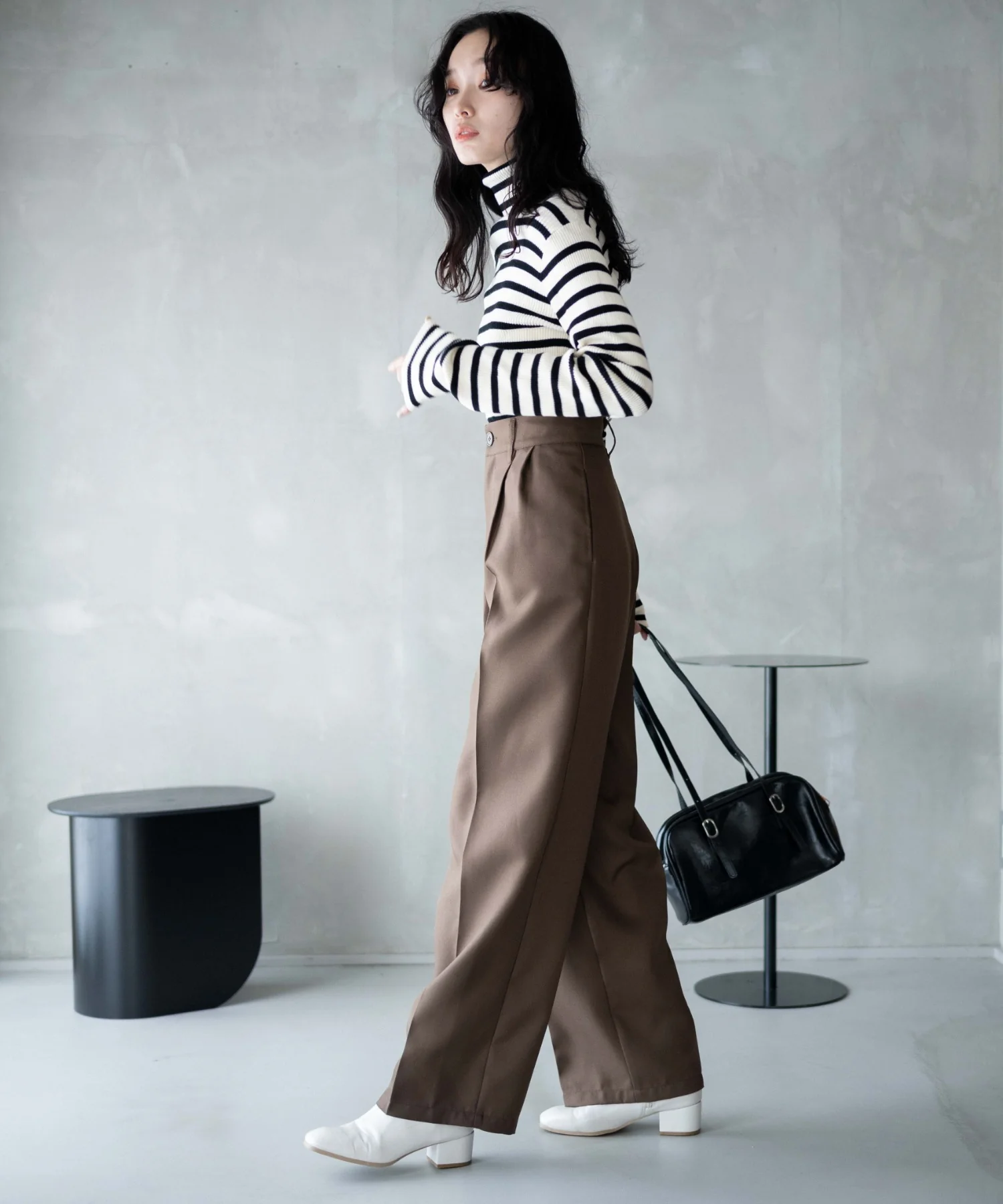 ハイウエストセンタープレスワイドパンツ - Image 19