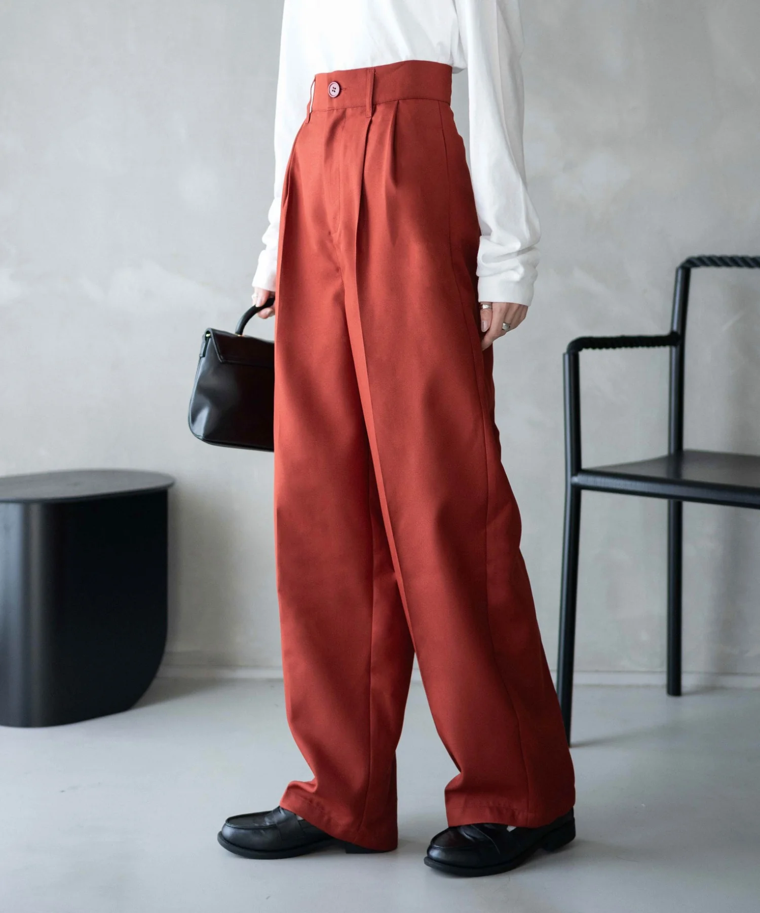 ハイウエストセンタープレスワイドパンツ - Image 20