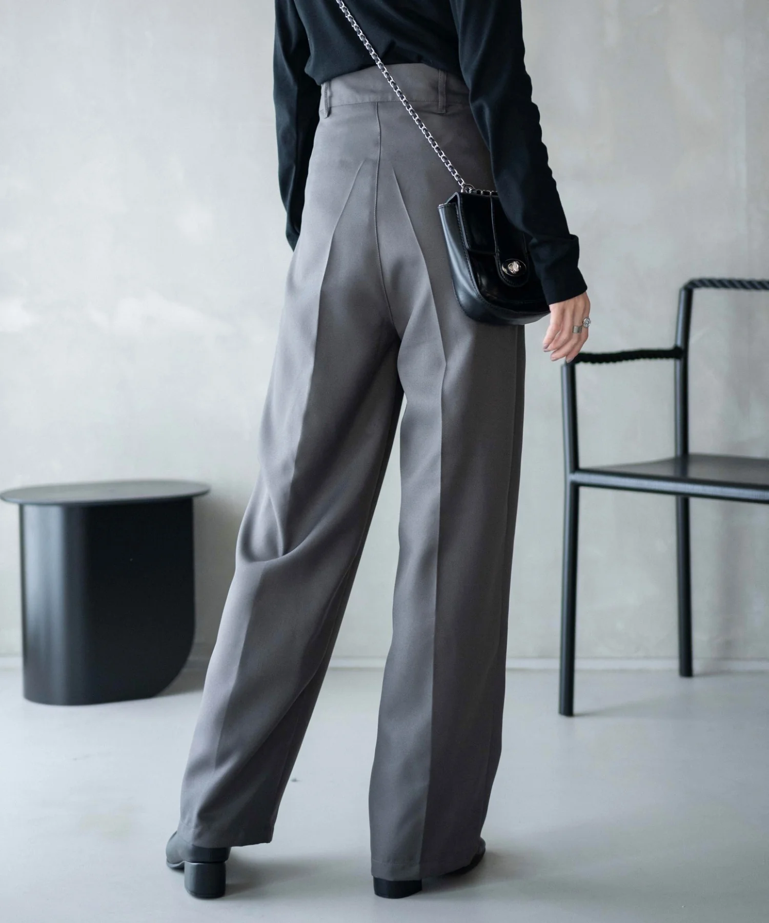 ハイウエストセンタープレスワイドパンツ - Image 25