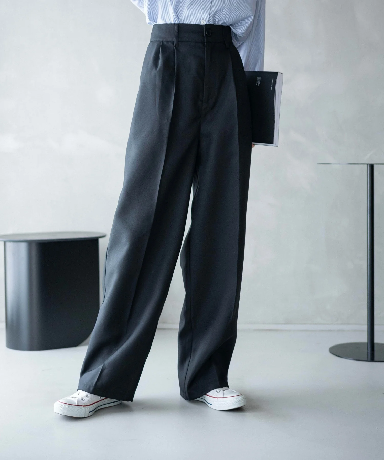 ハイウエストセンタープレスワイドパンツ - Image 27