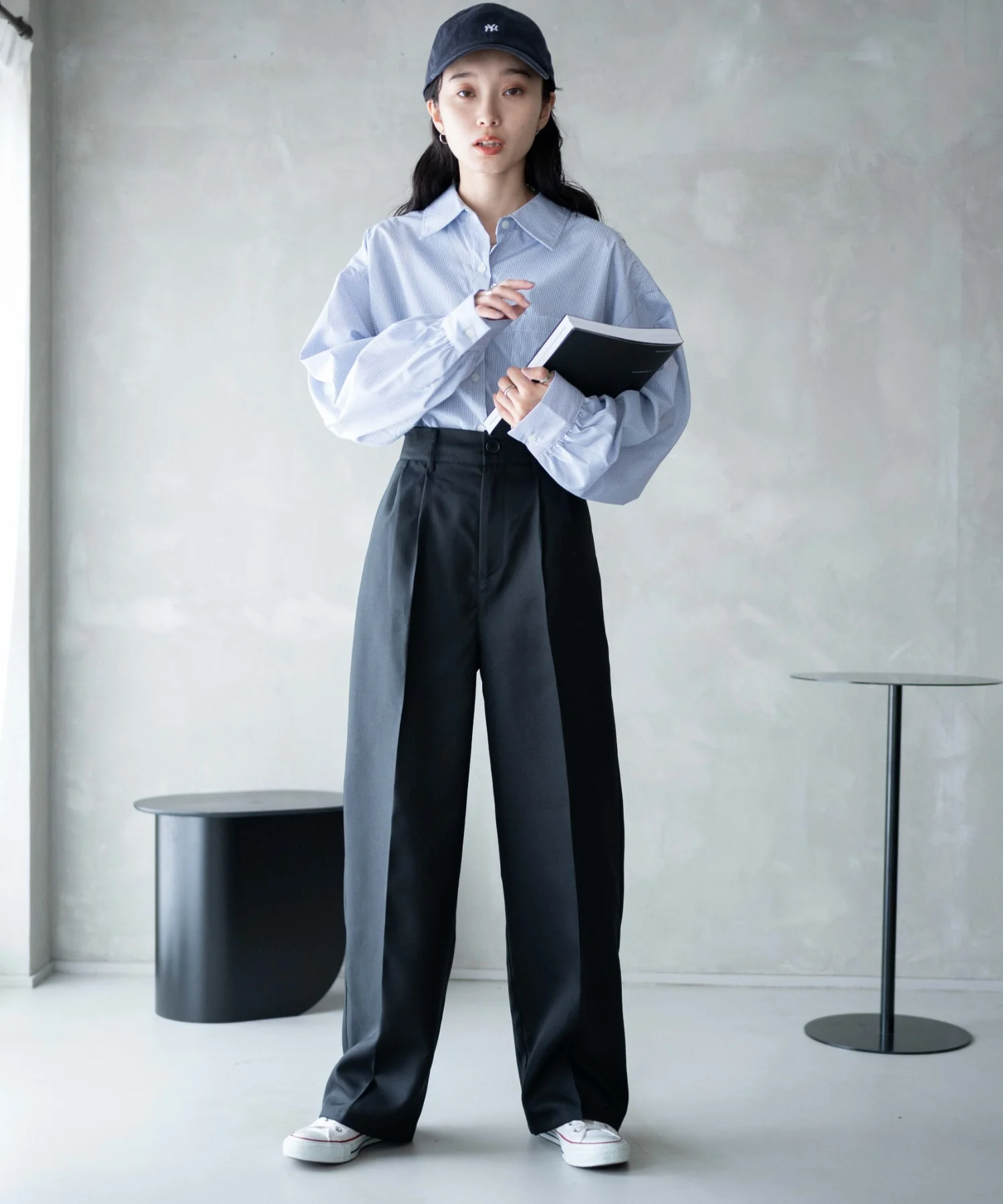 ハイウエストセンタープレスワイドパンツ - Image 30