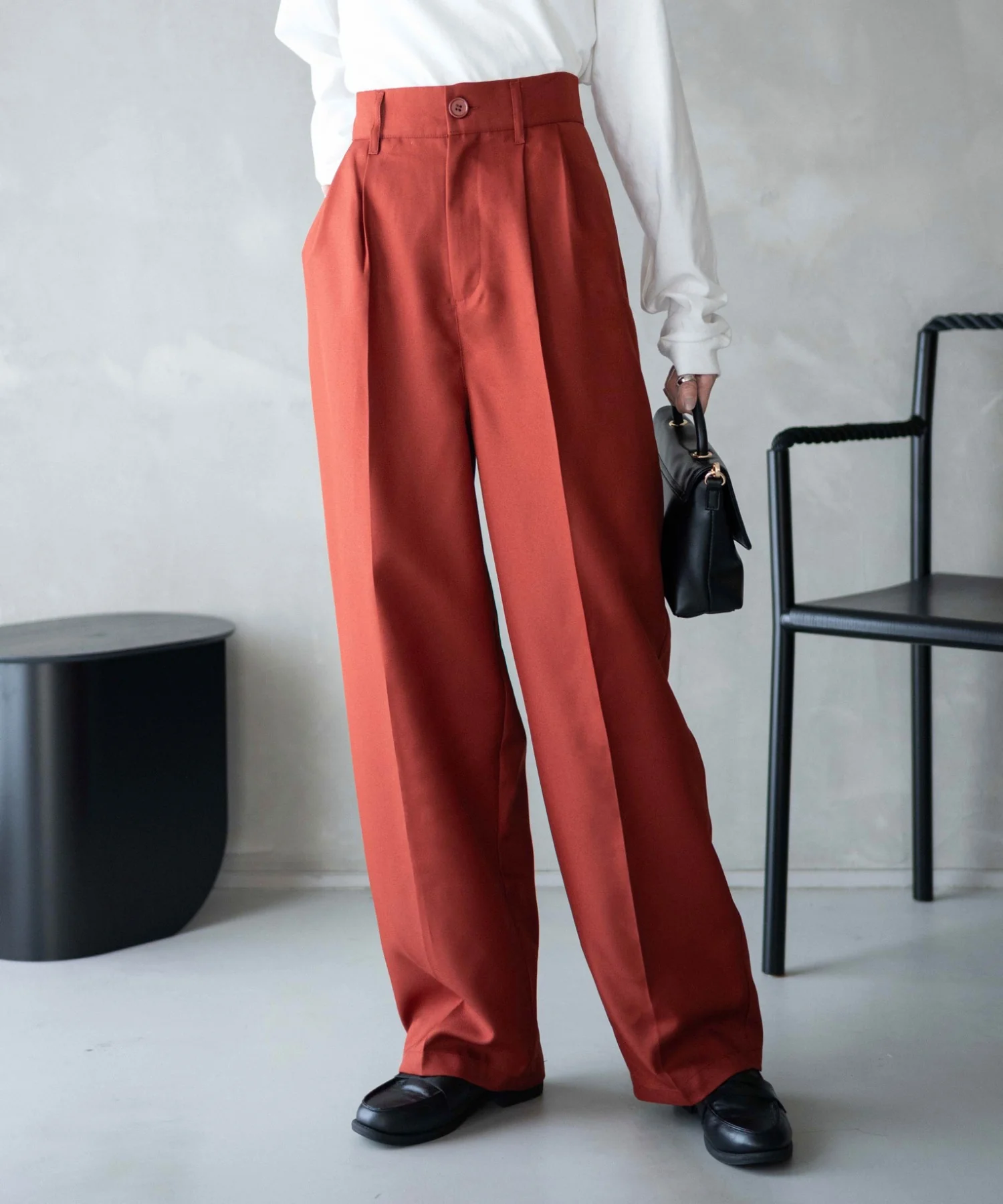 ハイウエストセンタープレスワイドパンツ - Image 5