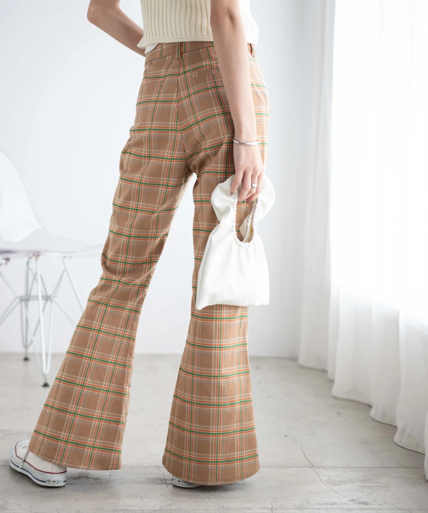 チェックフレアスラックス - Image 11