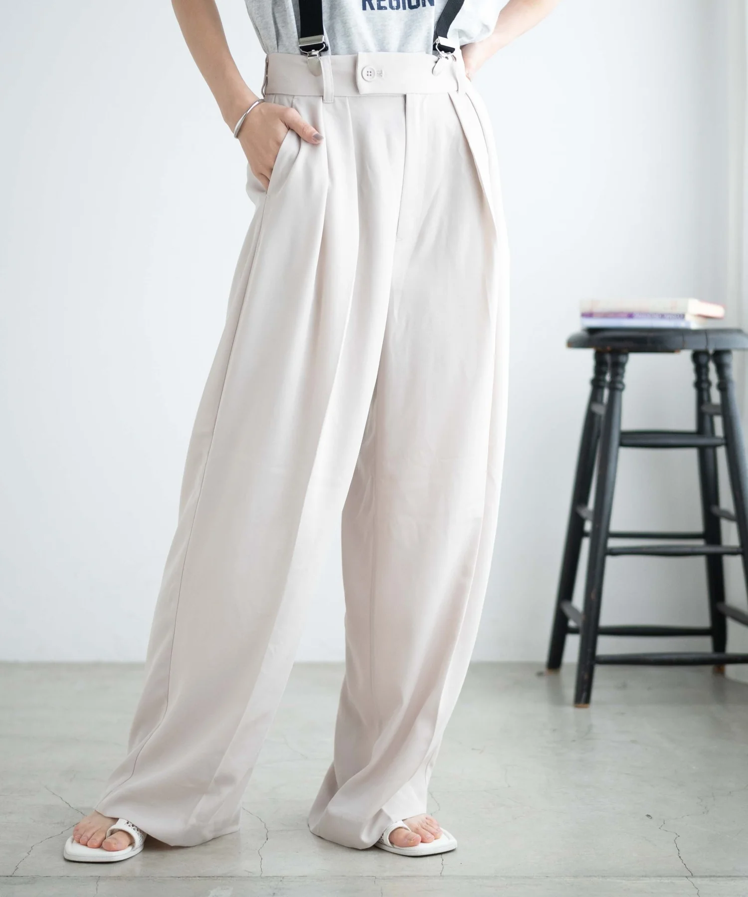 サスペンダー付タックスラックス - Image 13