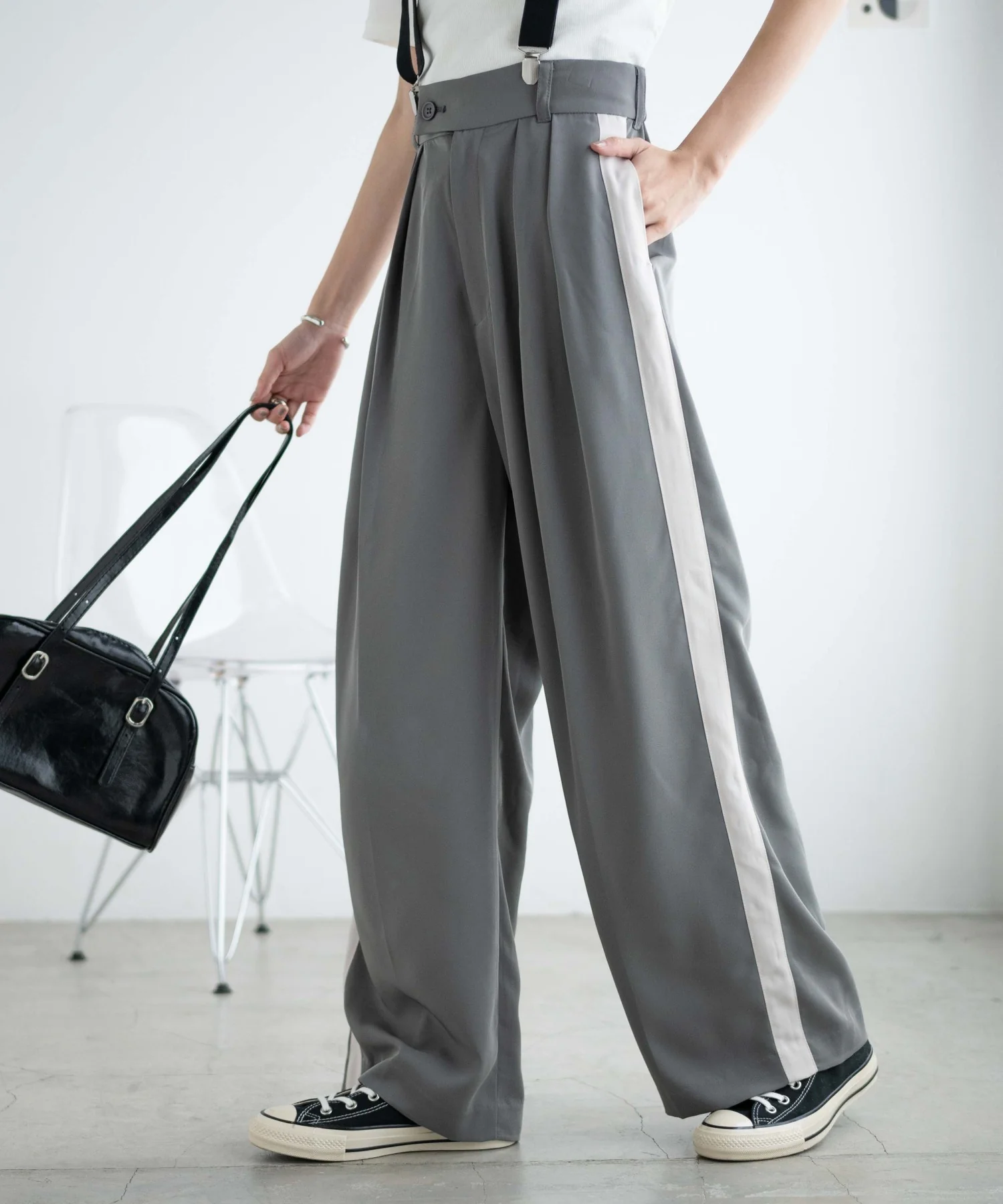 サスペンダー付タックスラックス - Image 3