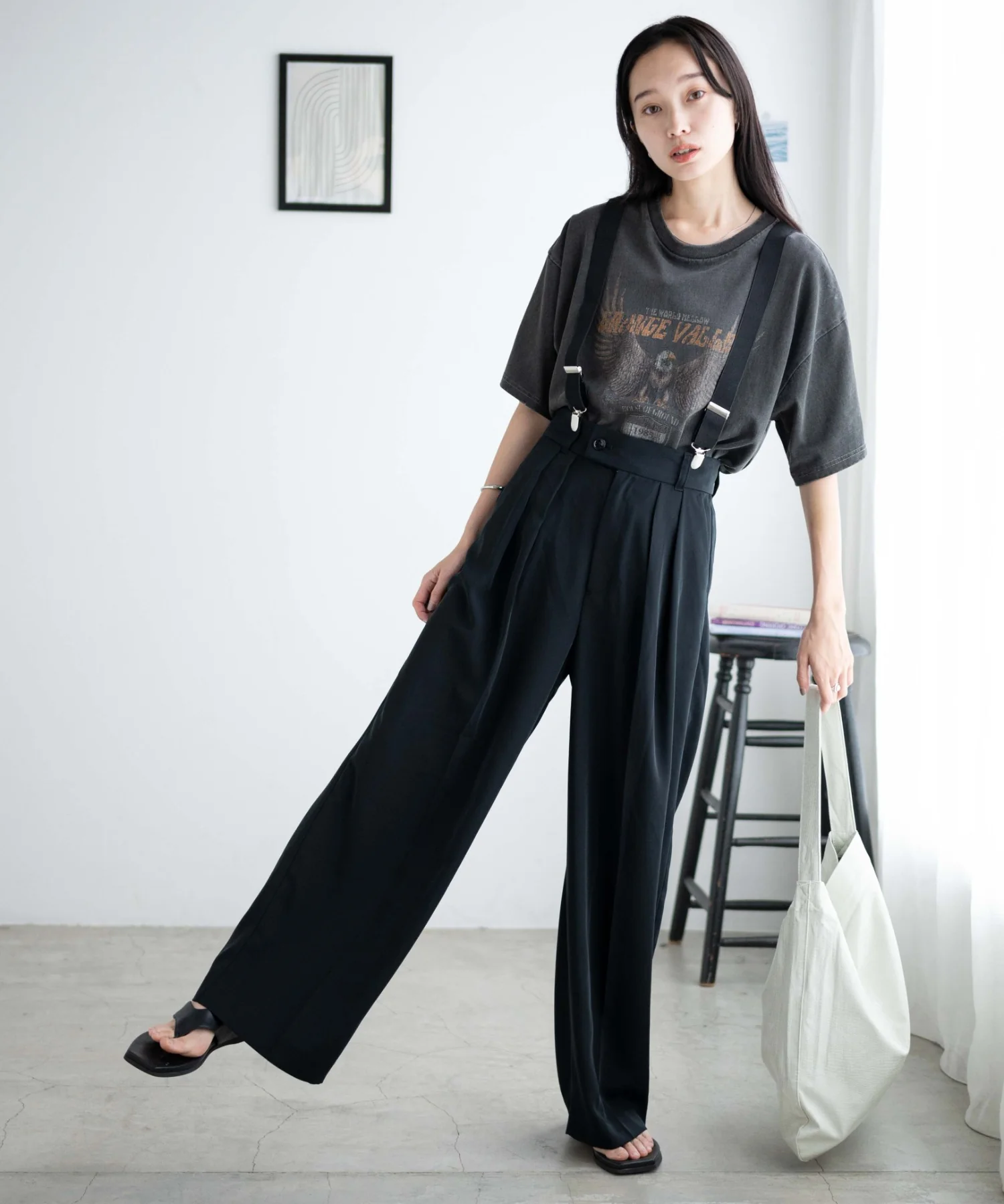 サスペンダー付タックスラックス - Image 5
