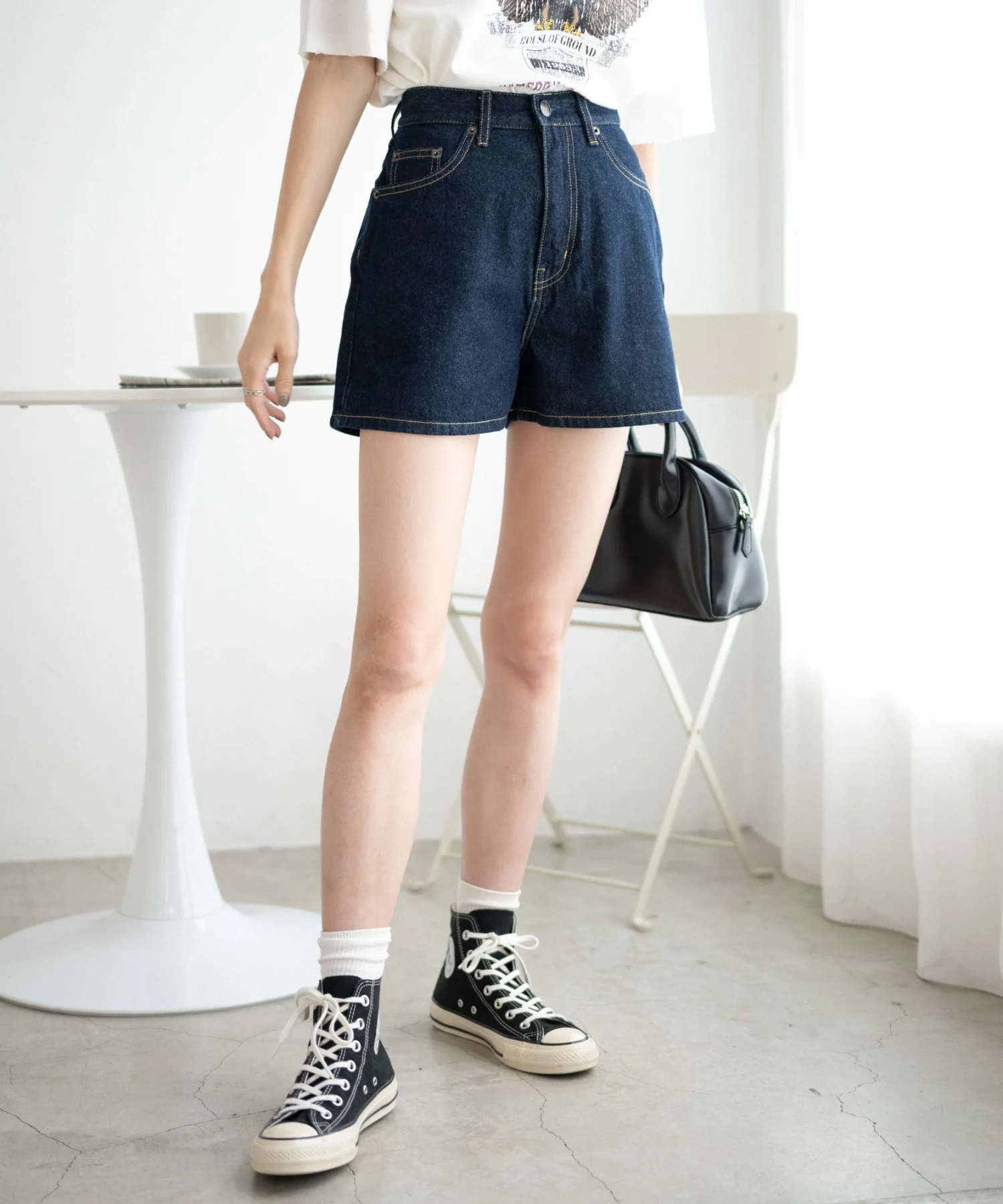 デニム台形ショートパンツ - Image 25