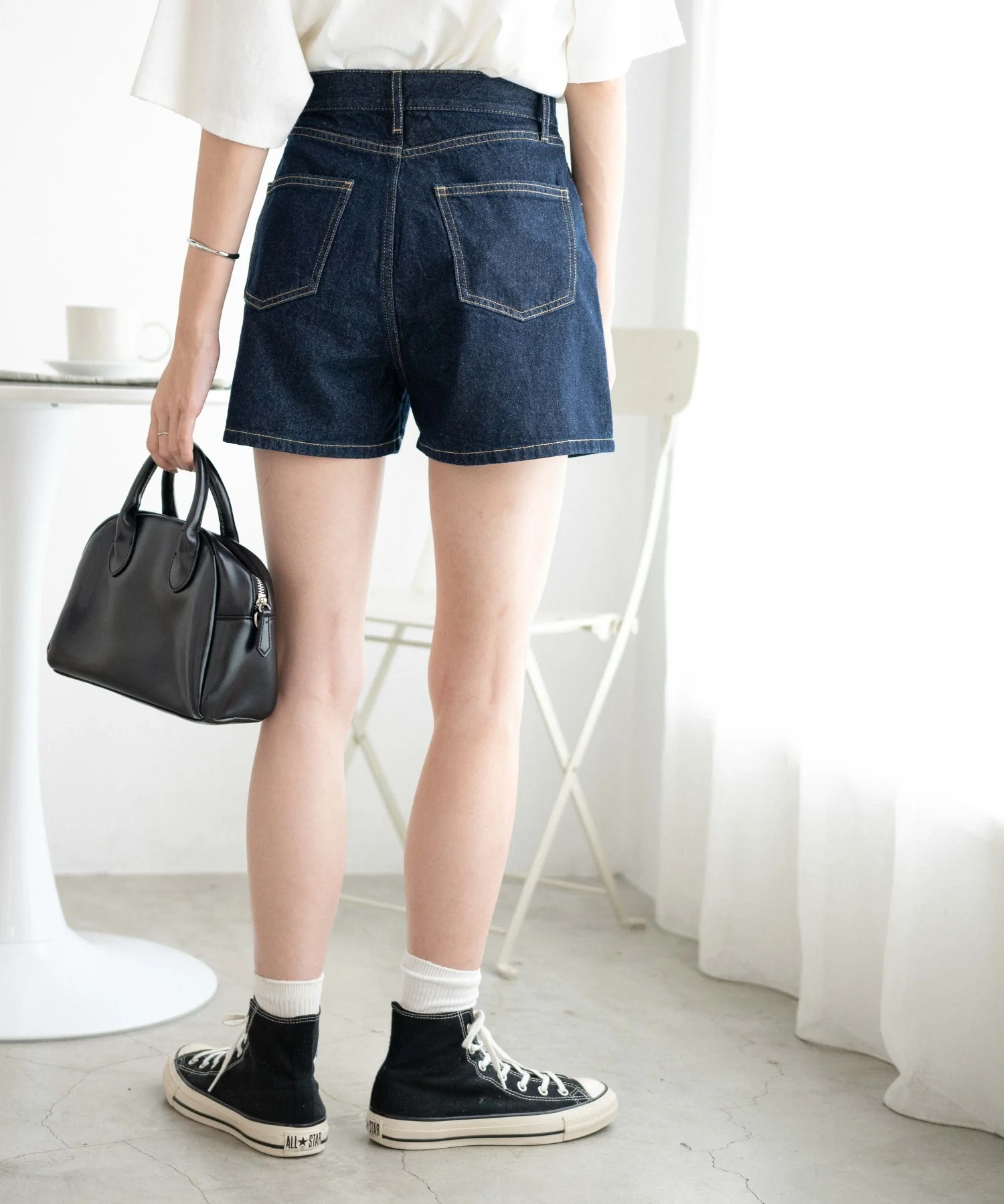デニム台形ショートパンツ - Image 26
