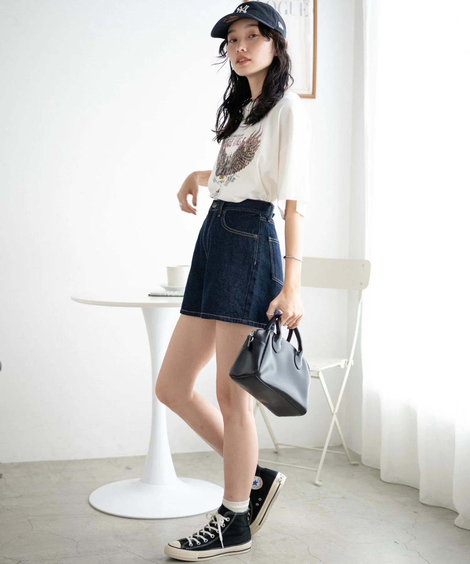 デニム台形ショートパンツ - Image 27