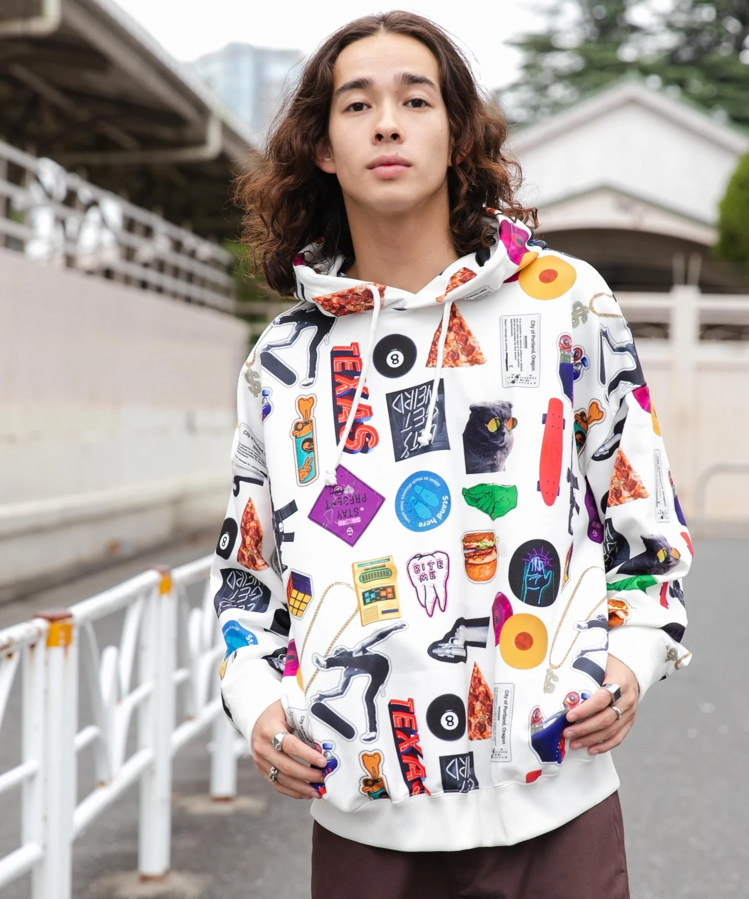総柄BIGプルパーカー - Image 48