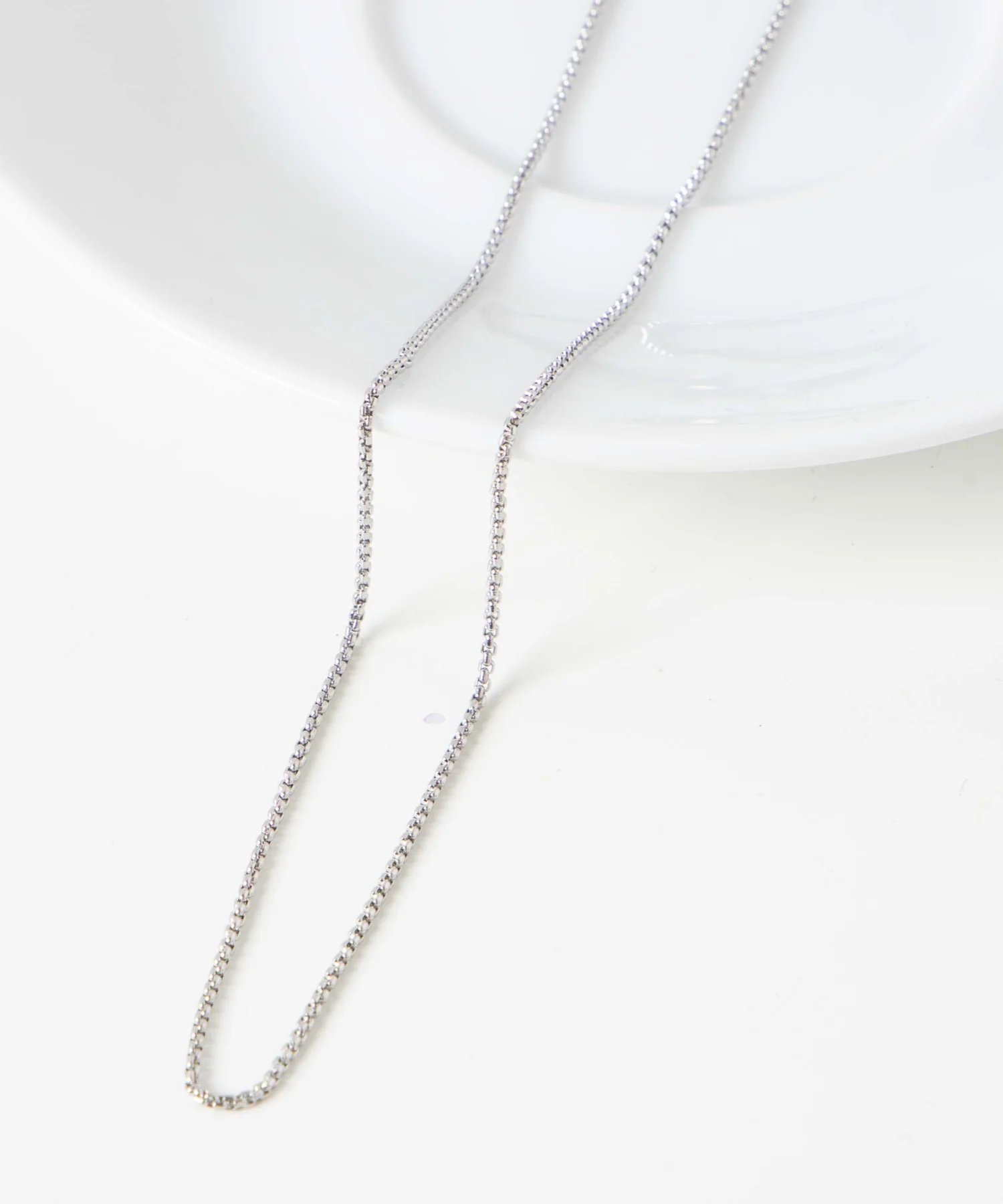 ステンレスシンプルチェーンネックレス40㎝ - Image 2