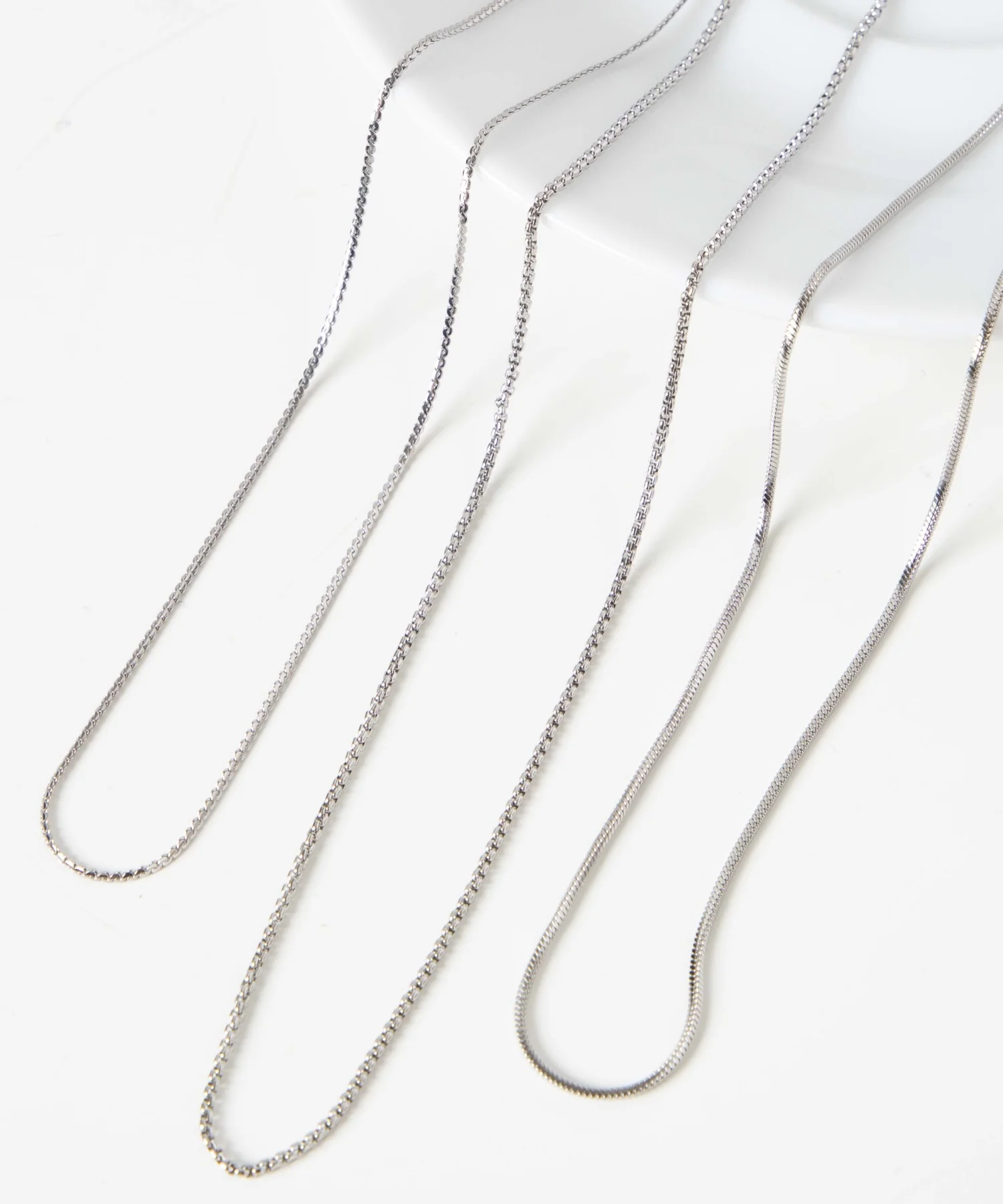 ステンレスシンプルチェーンネックレス40㎝ - Image 4