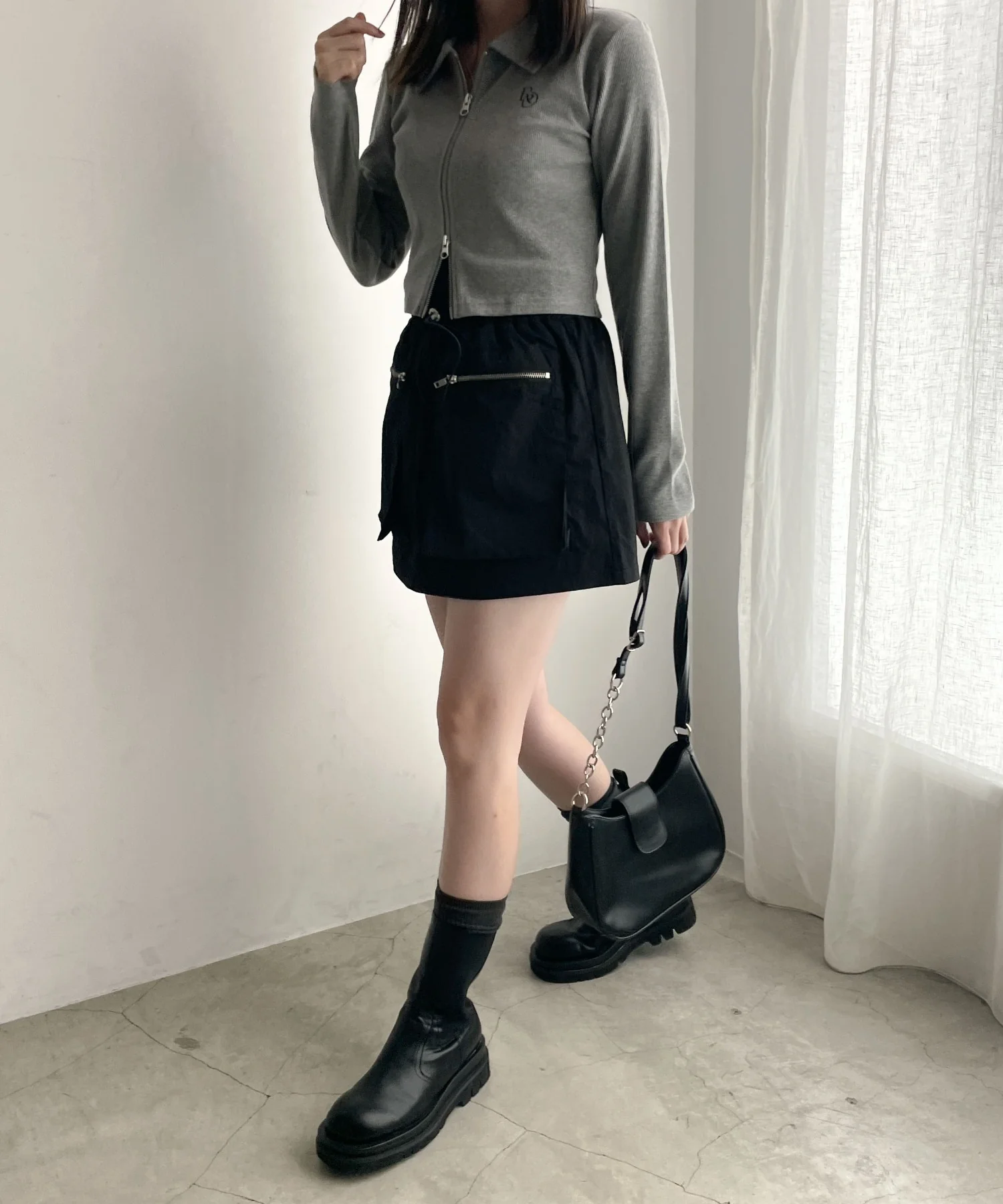 アウトポケットナイロンミニスカパン - Image 5