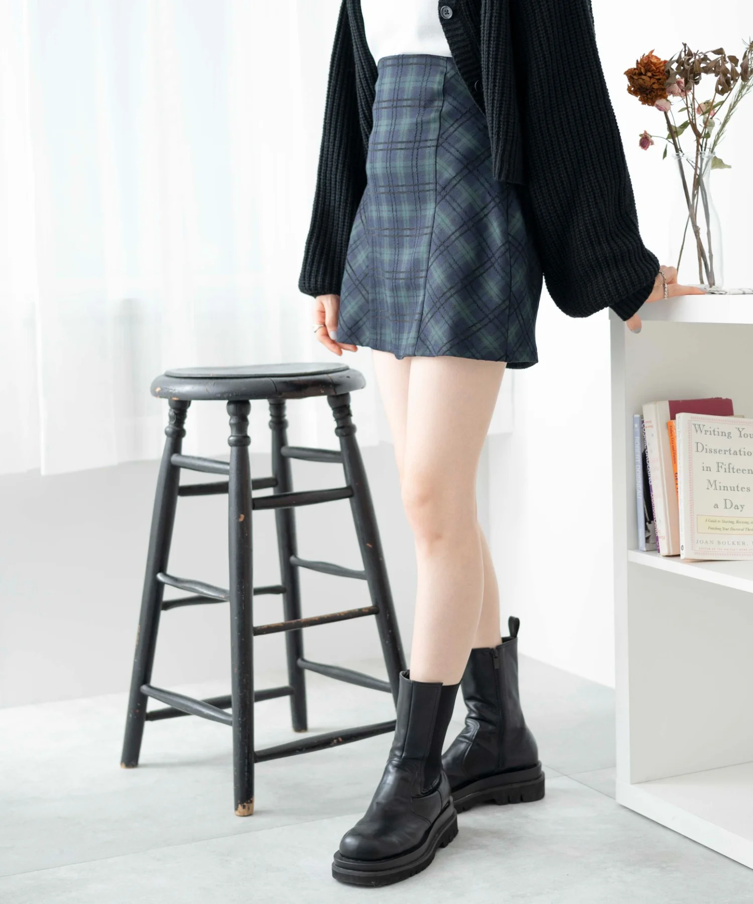 チェック切替ミニスカート - Image 10
