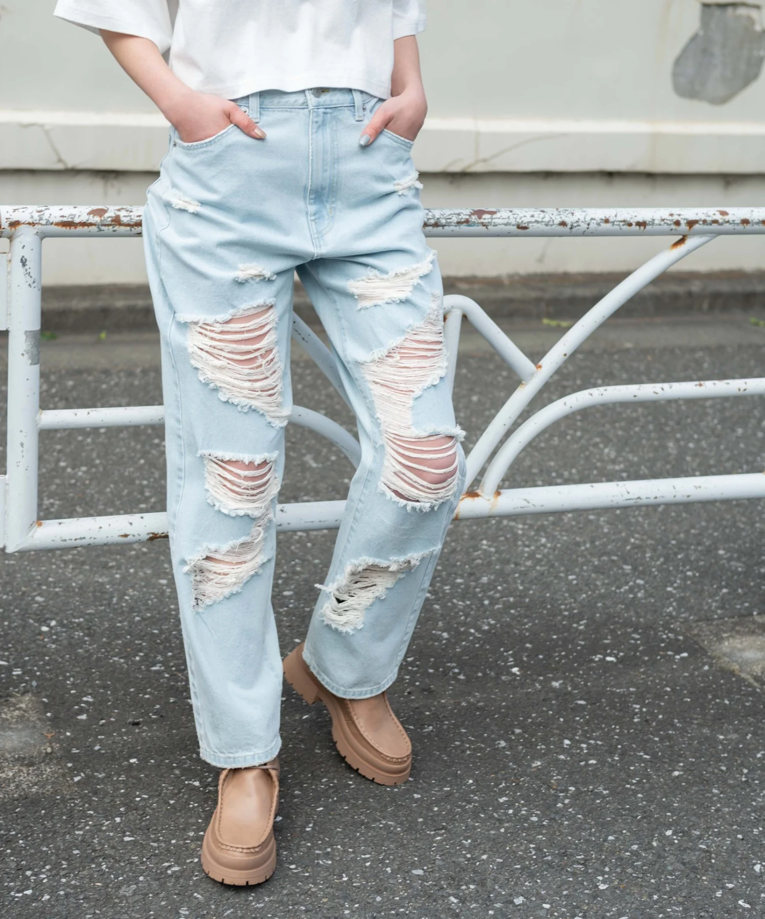 スーパーヘビークラッシュローライズパンツ - Image 12