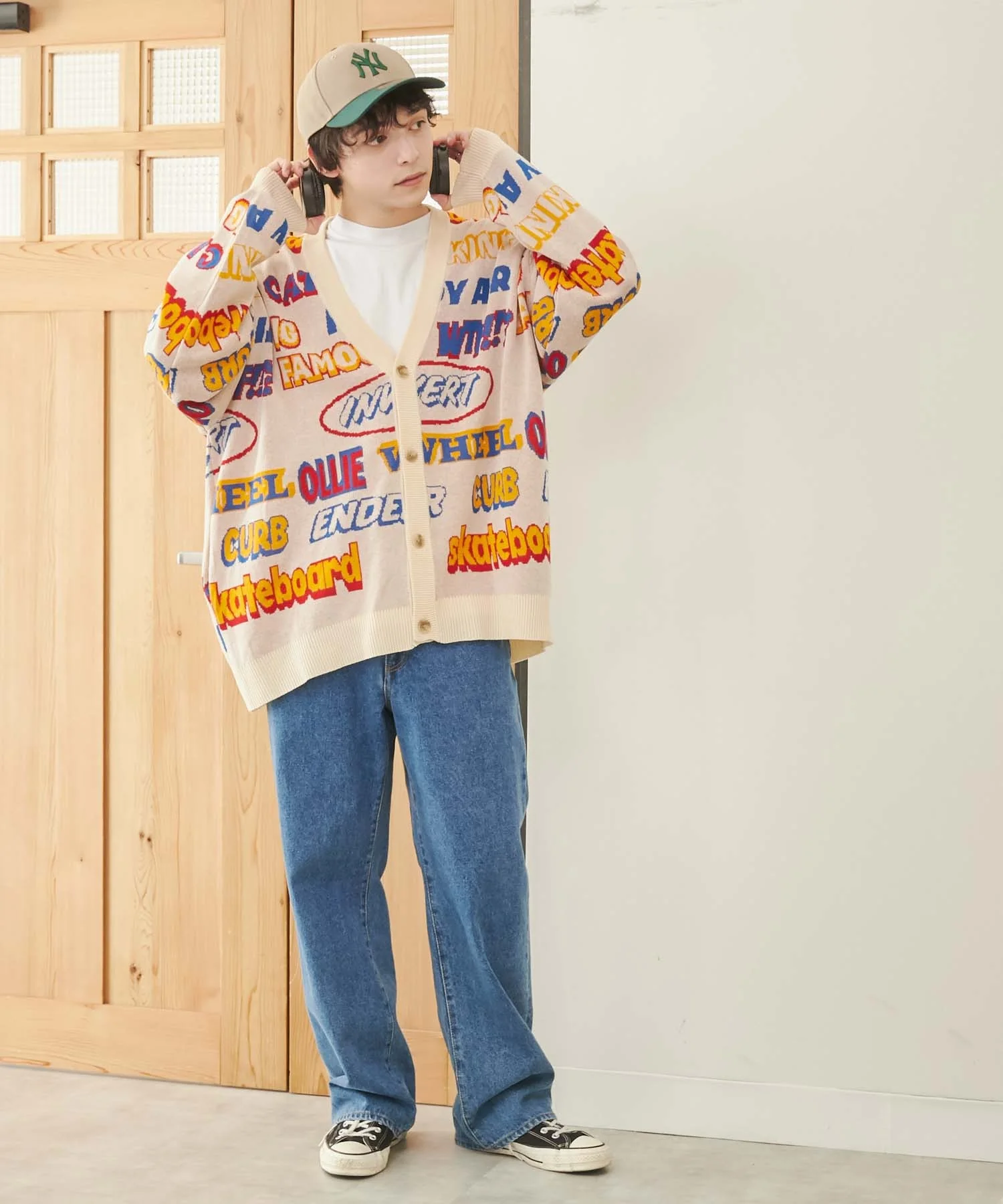 リネンライク総柄ルーズカーディガン - Image 10