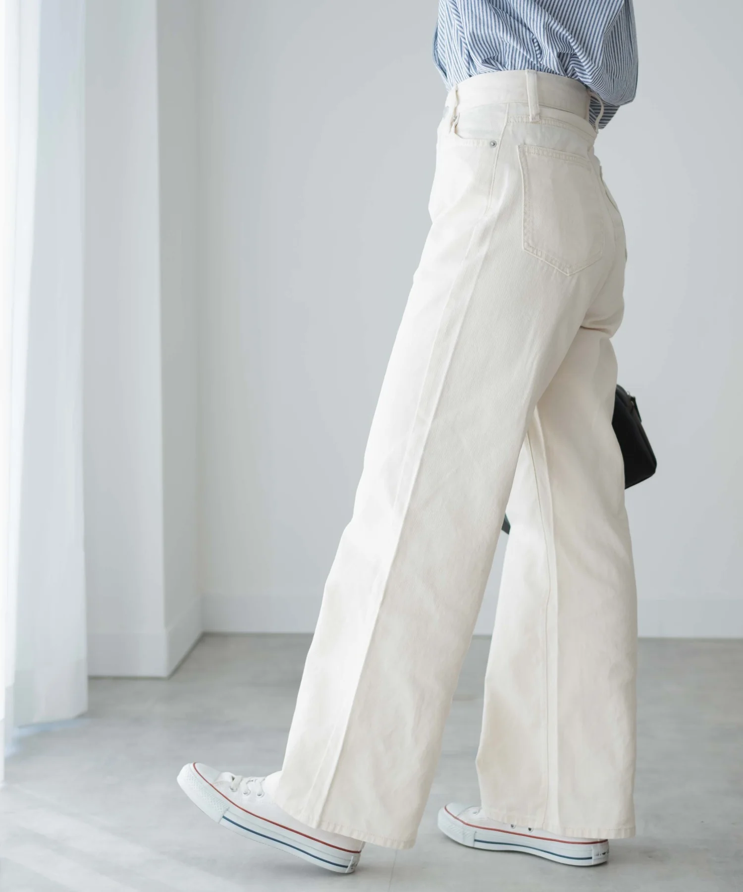 カラーウエストフィットワイドストレートパンツ - Image 15