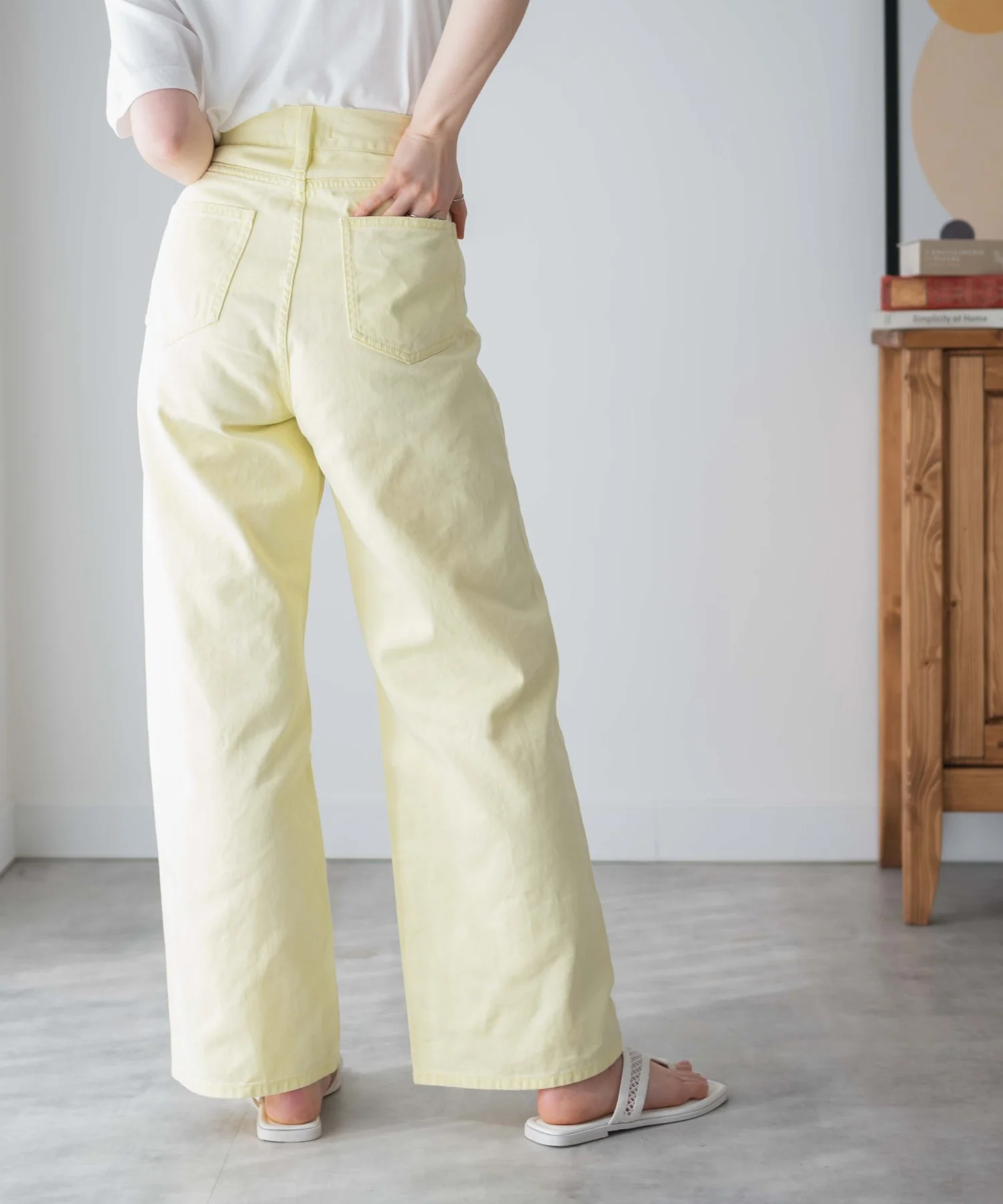カラーウエストフィットワイドストレートパンツ - Image 19