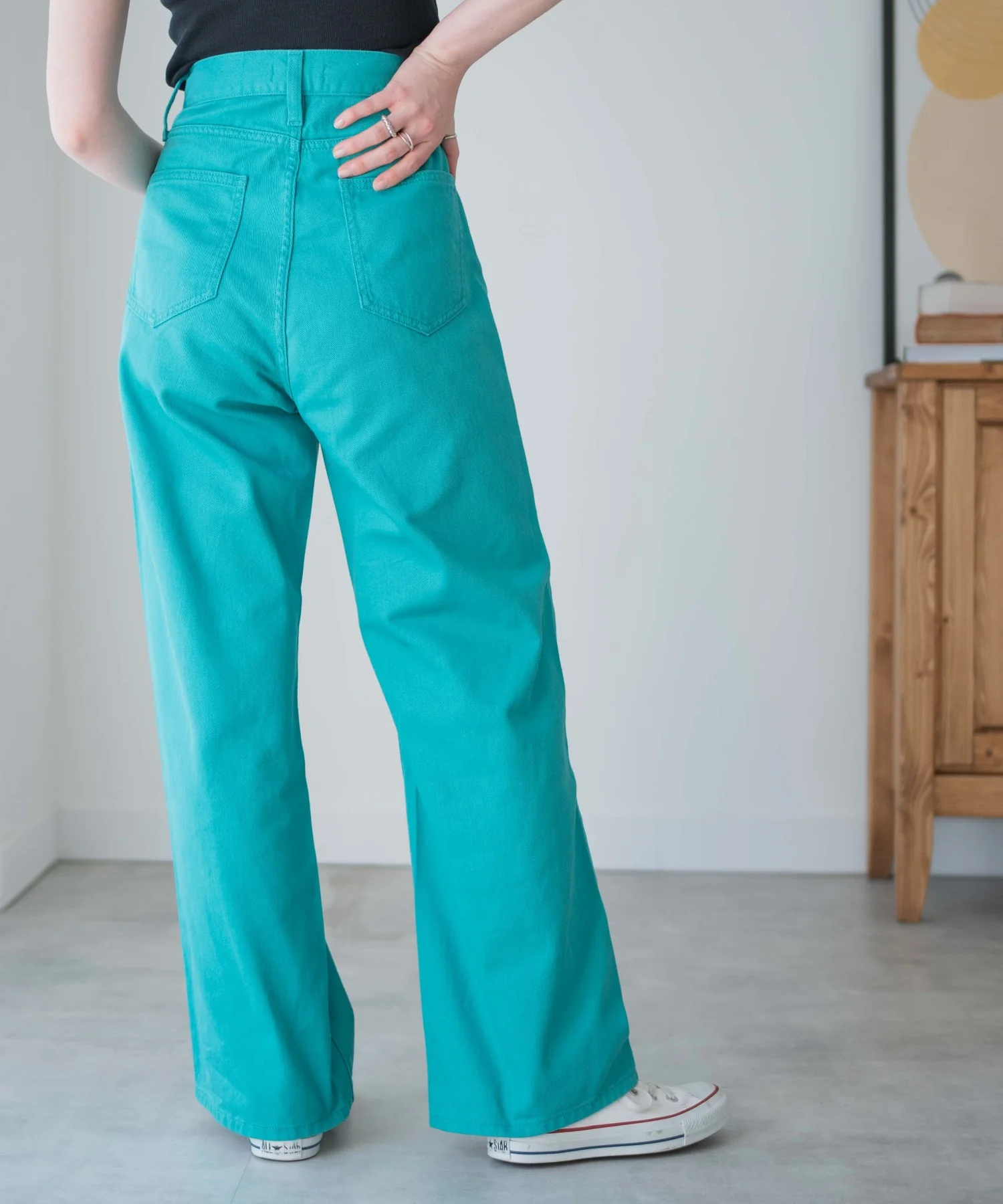 カラーウエストフィットワイドストレートパンツ - Image 30