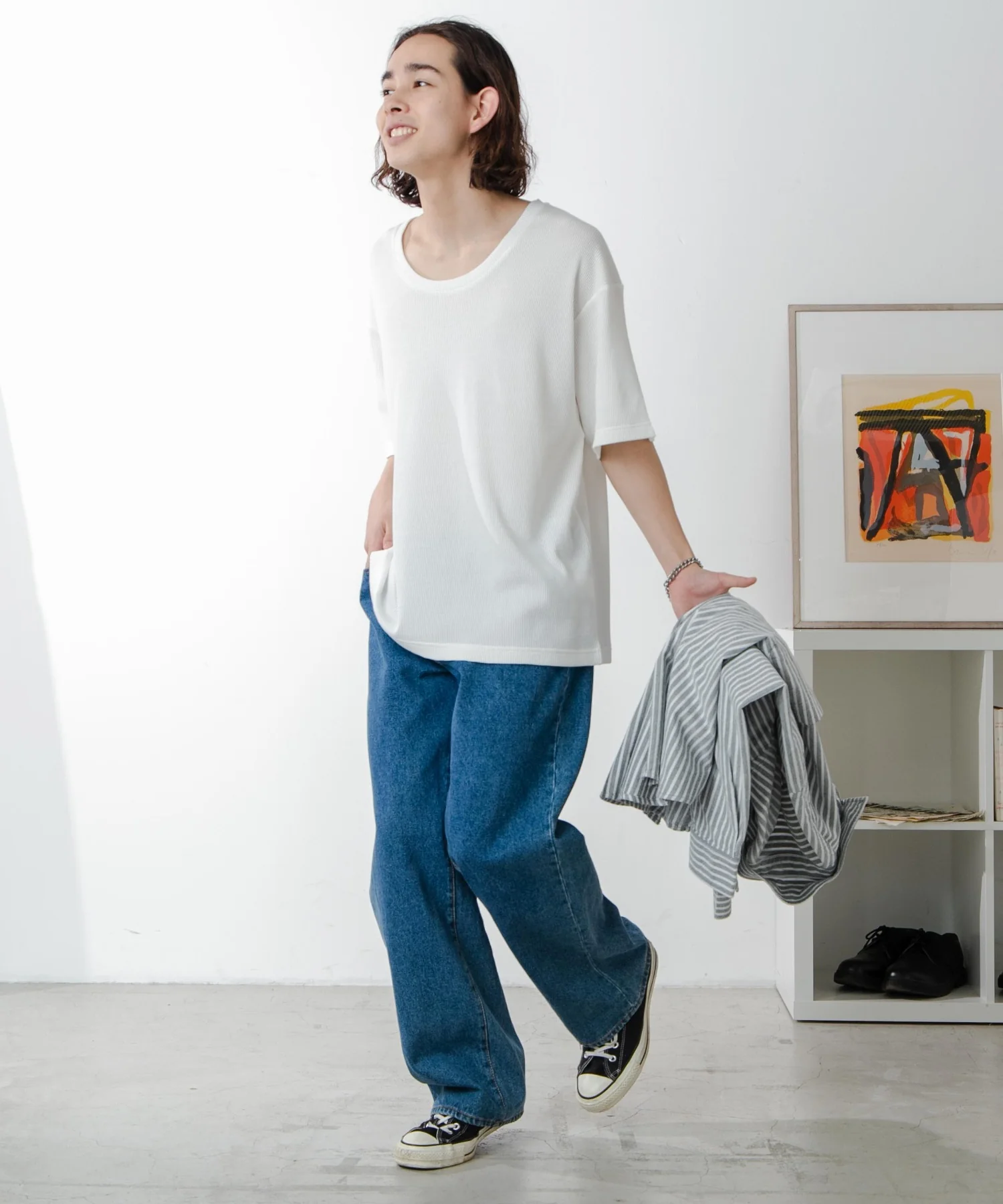 ワッフルUネックT - Image 3