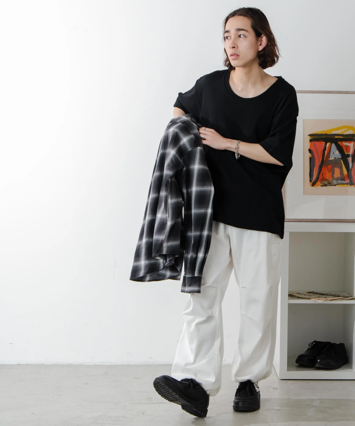 ワッフルUネックT - Image 4