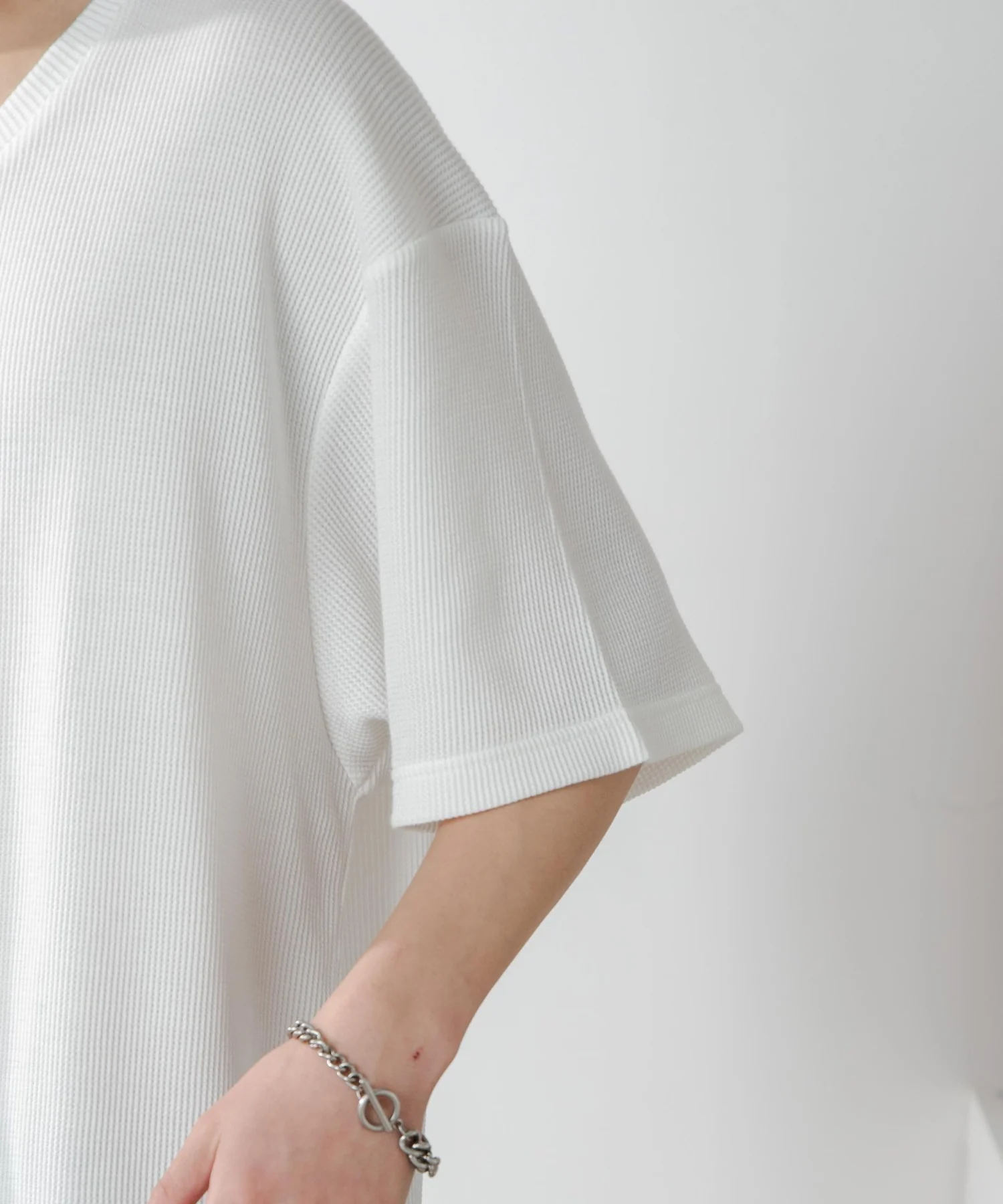 ワッフルUネックT - Image 6