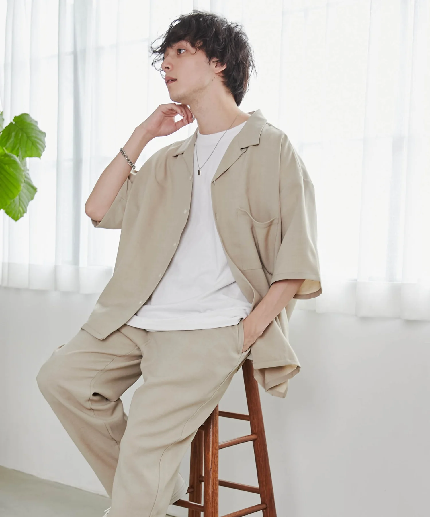 リネンライクオープンカラーBIGシャツ - Image 12