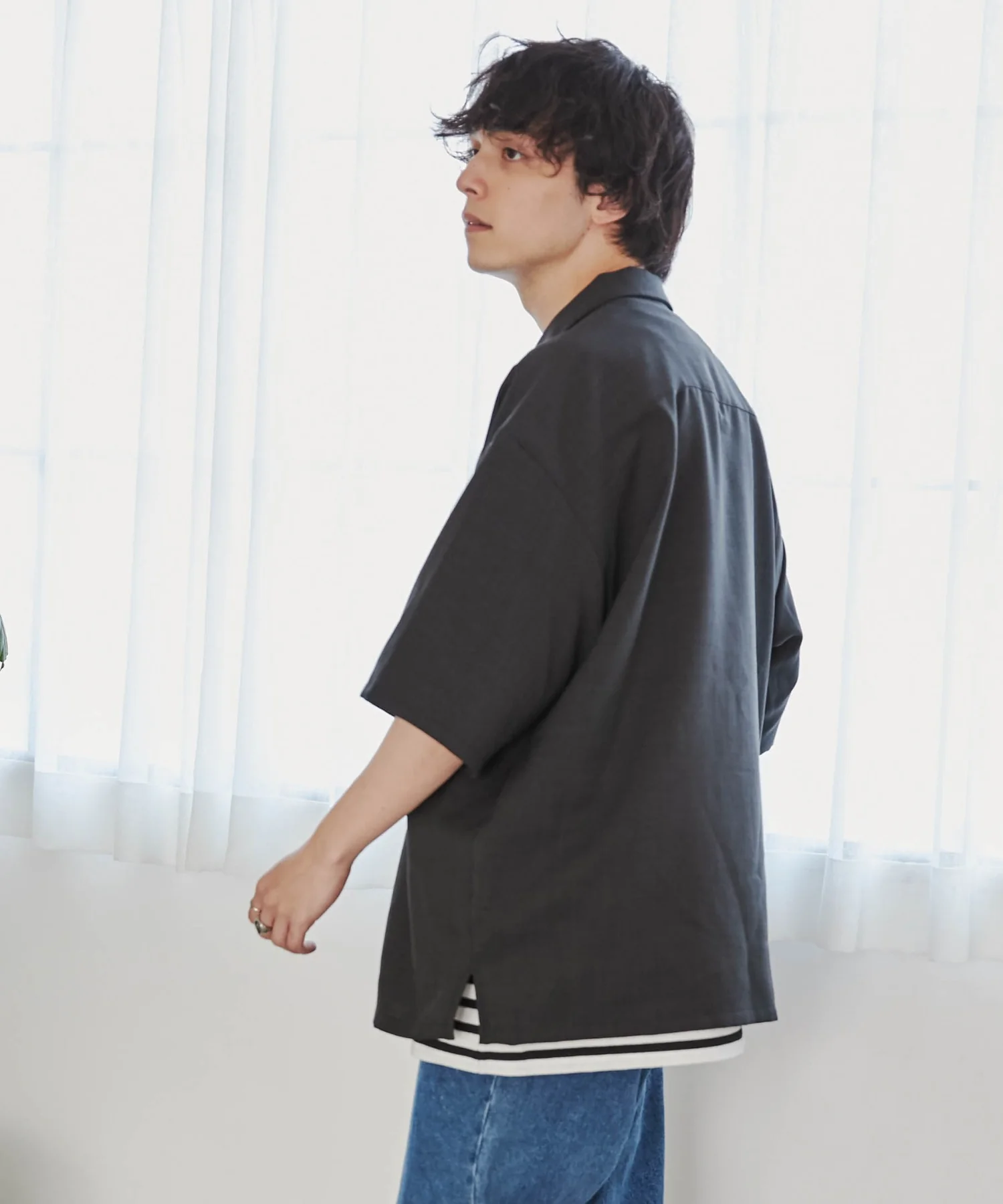 リネンライクオープンカラーBIGシャツ - Image 14