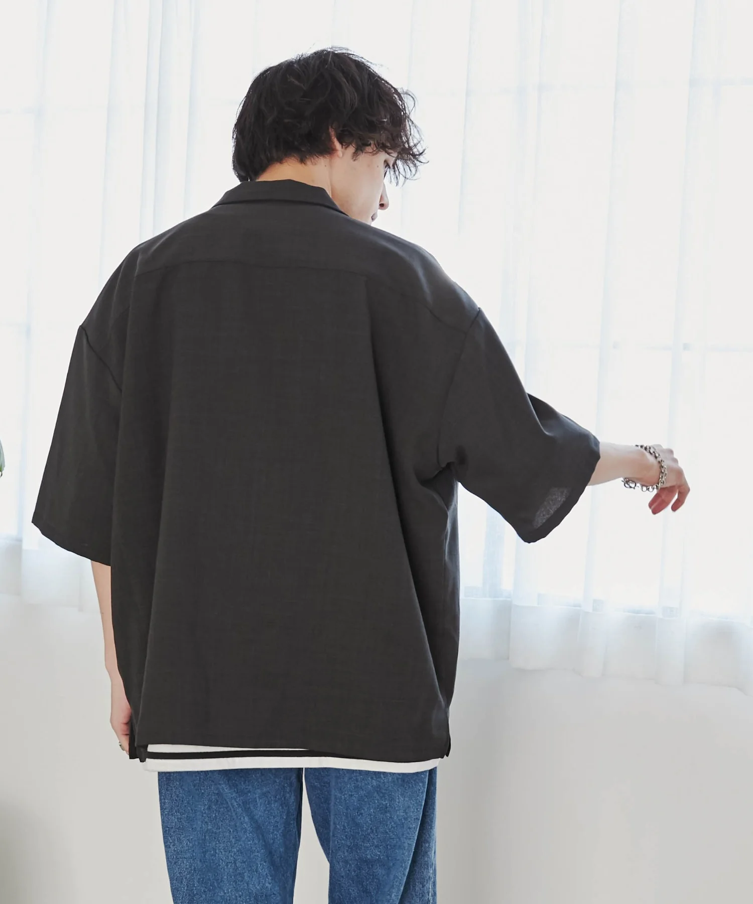 リネンライクオープンカラーBIGシャツ - Image 15