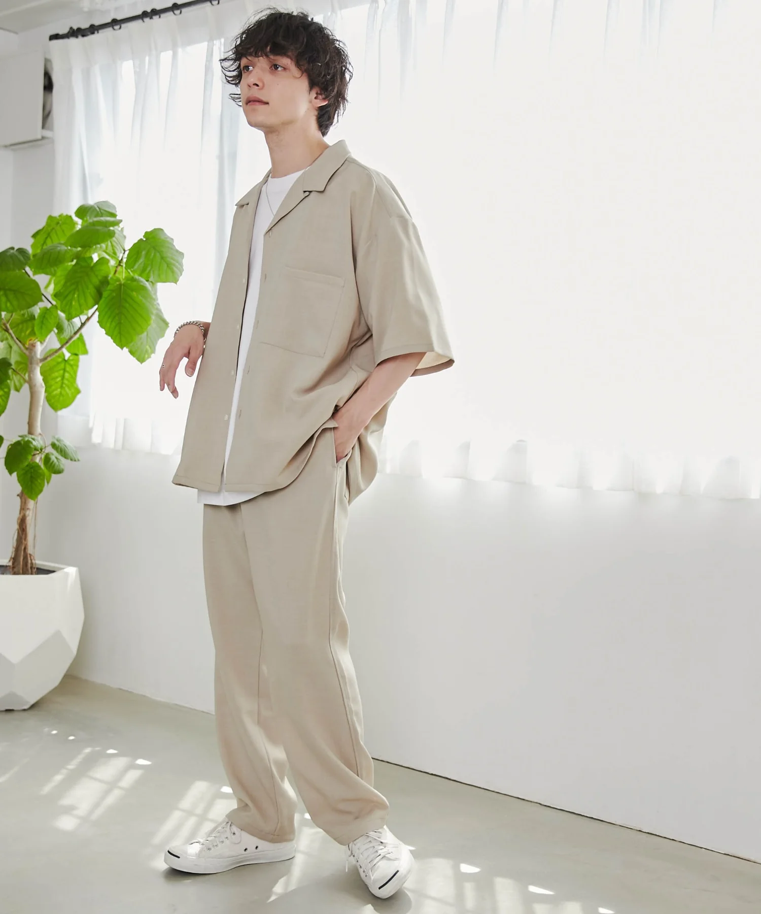 リネンライクオープンカラーBIGシャツ - Image 3