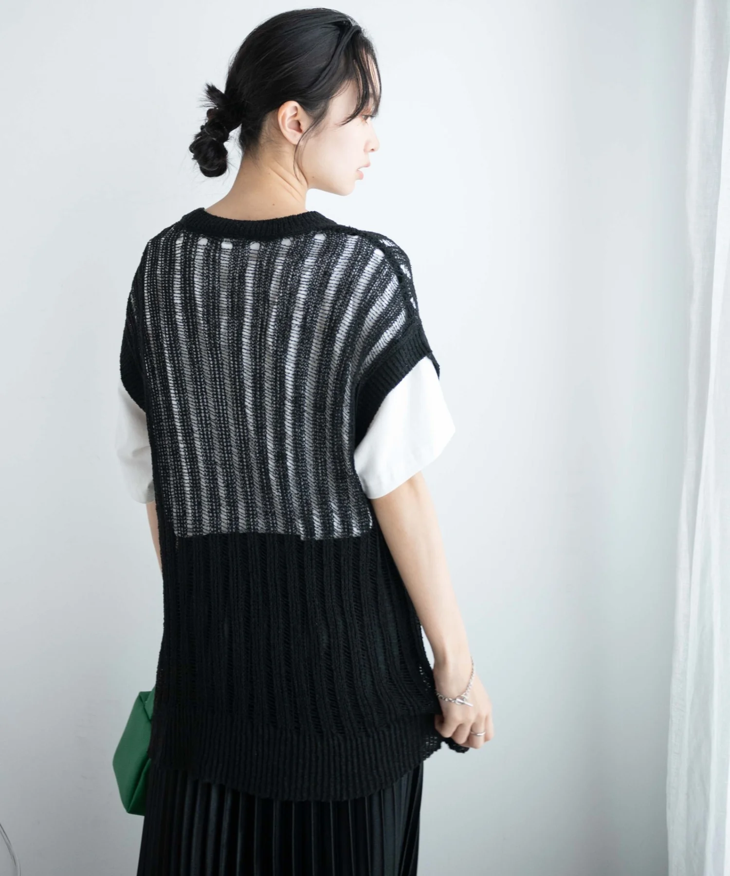 ルーズメッシュニットベスト - Image 12