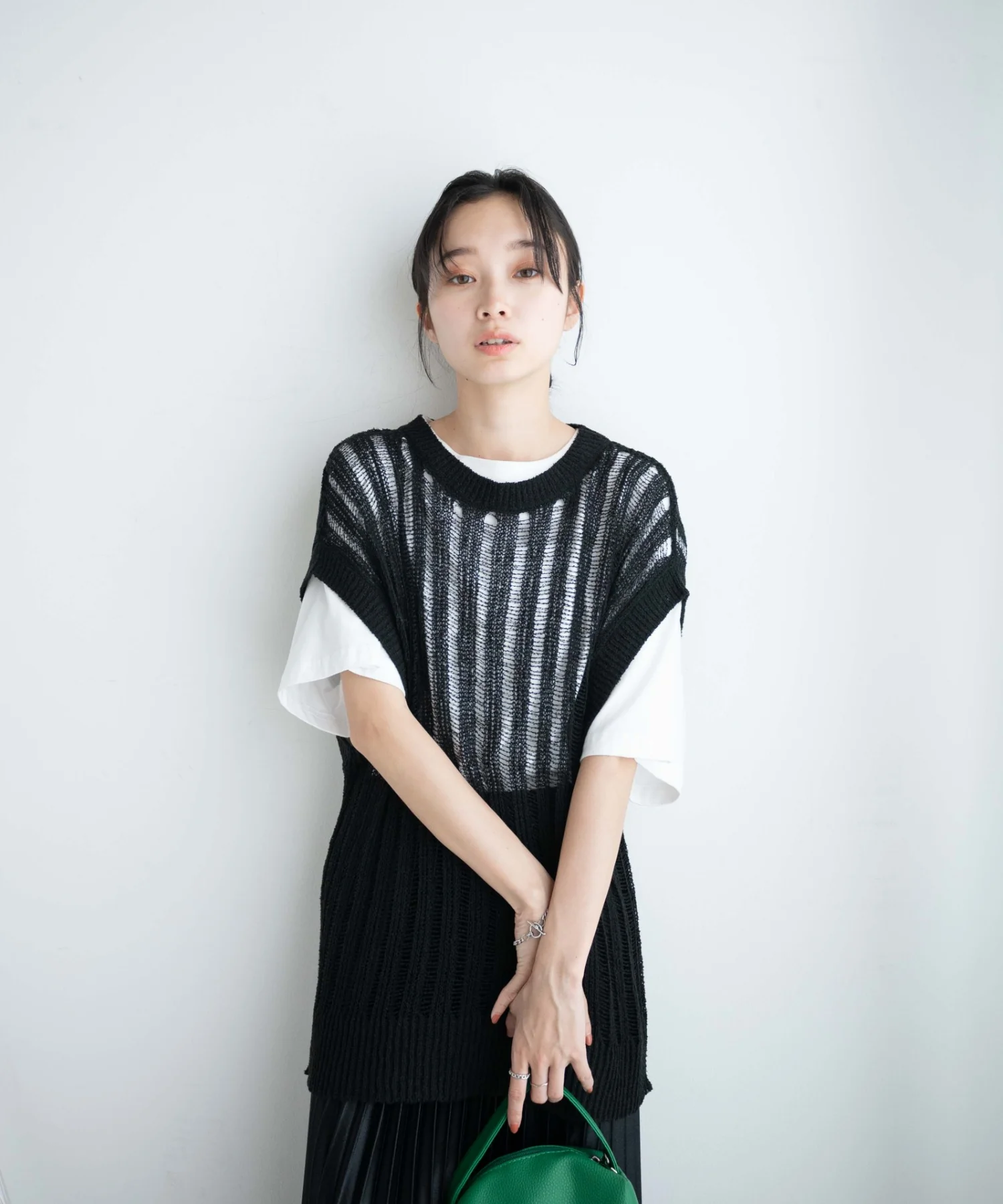 ルーズメッシュニットベスト - Image 13