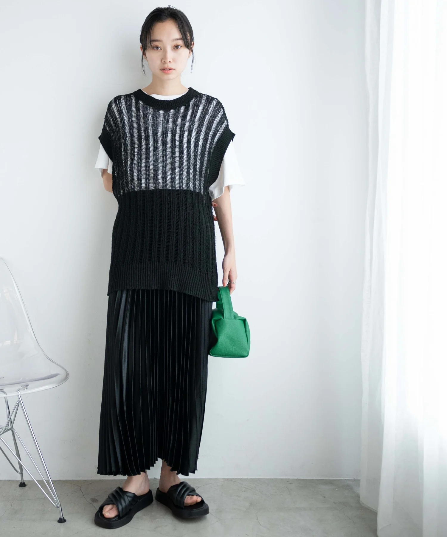 ルーズメッシュニットベスト - Image 15