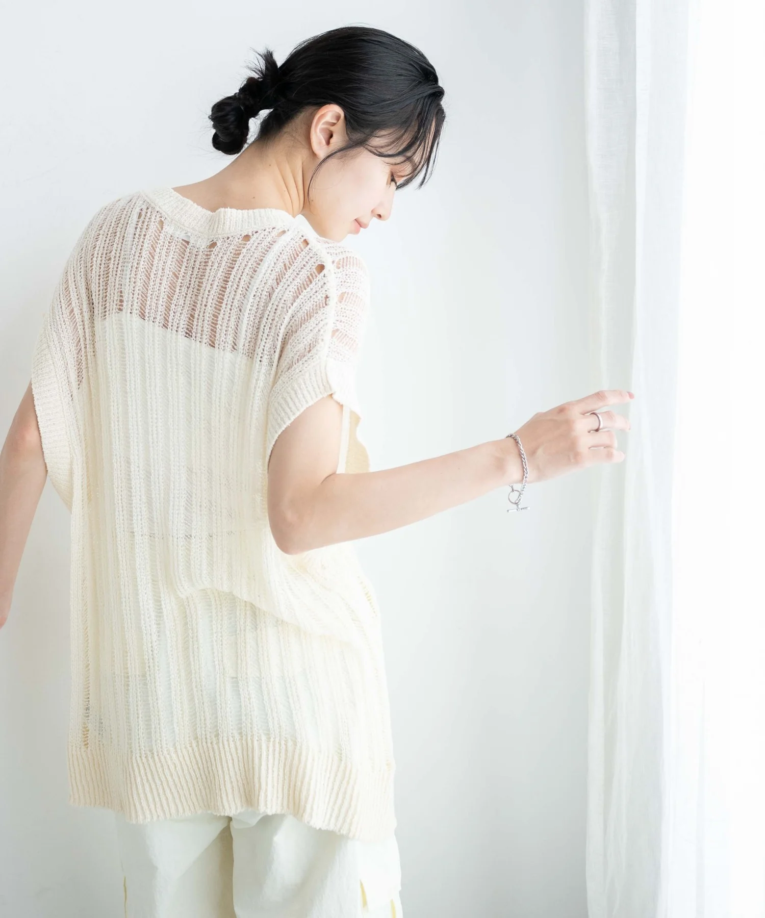 ルーズメッシュニットベスト - Image 18