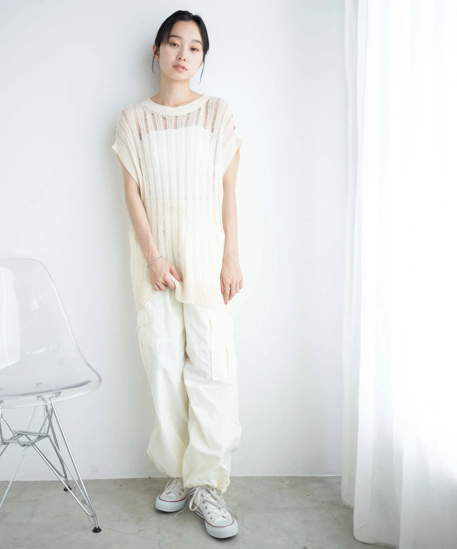 ルーズメッシュニットベスト - Image 19