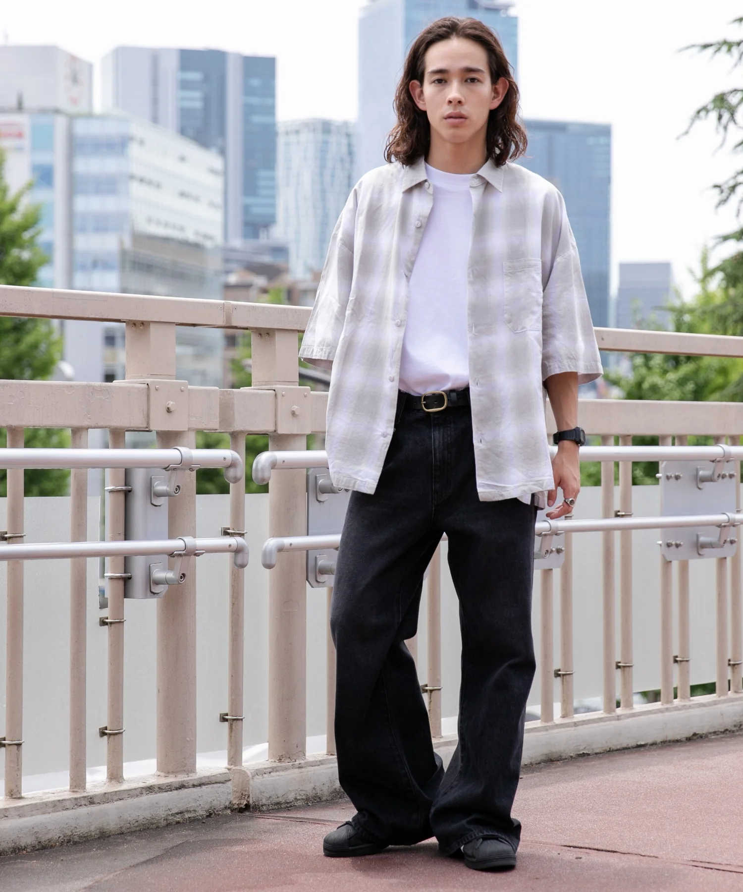 オンブレチェックBIGシャツ - Image 3