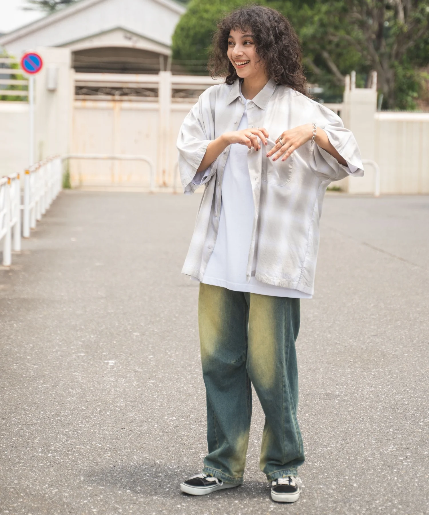 オンブレチェックBIGシャツ - Image 4