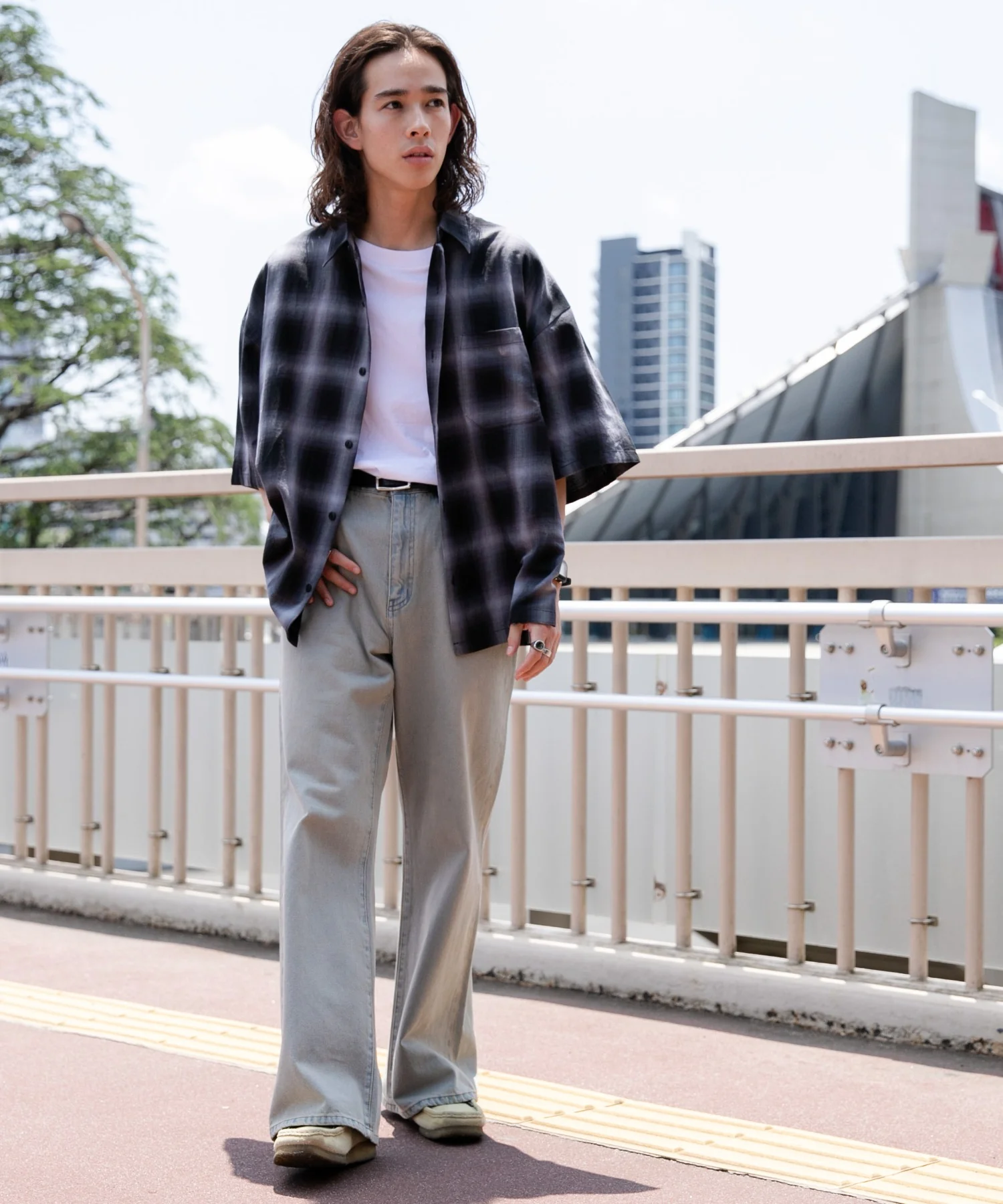 オンブレチェックBIGシャツ - Image 6