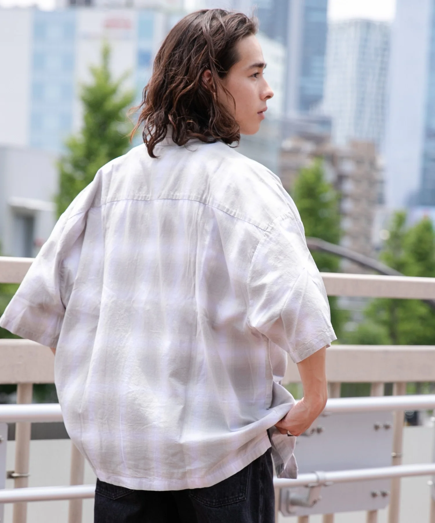 オンブレチェックBIGシャツ - Image 8